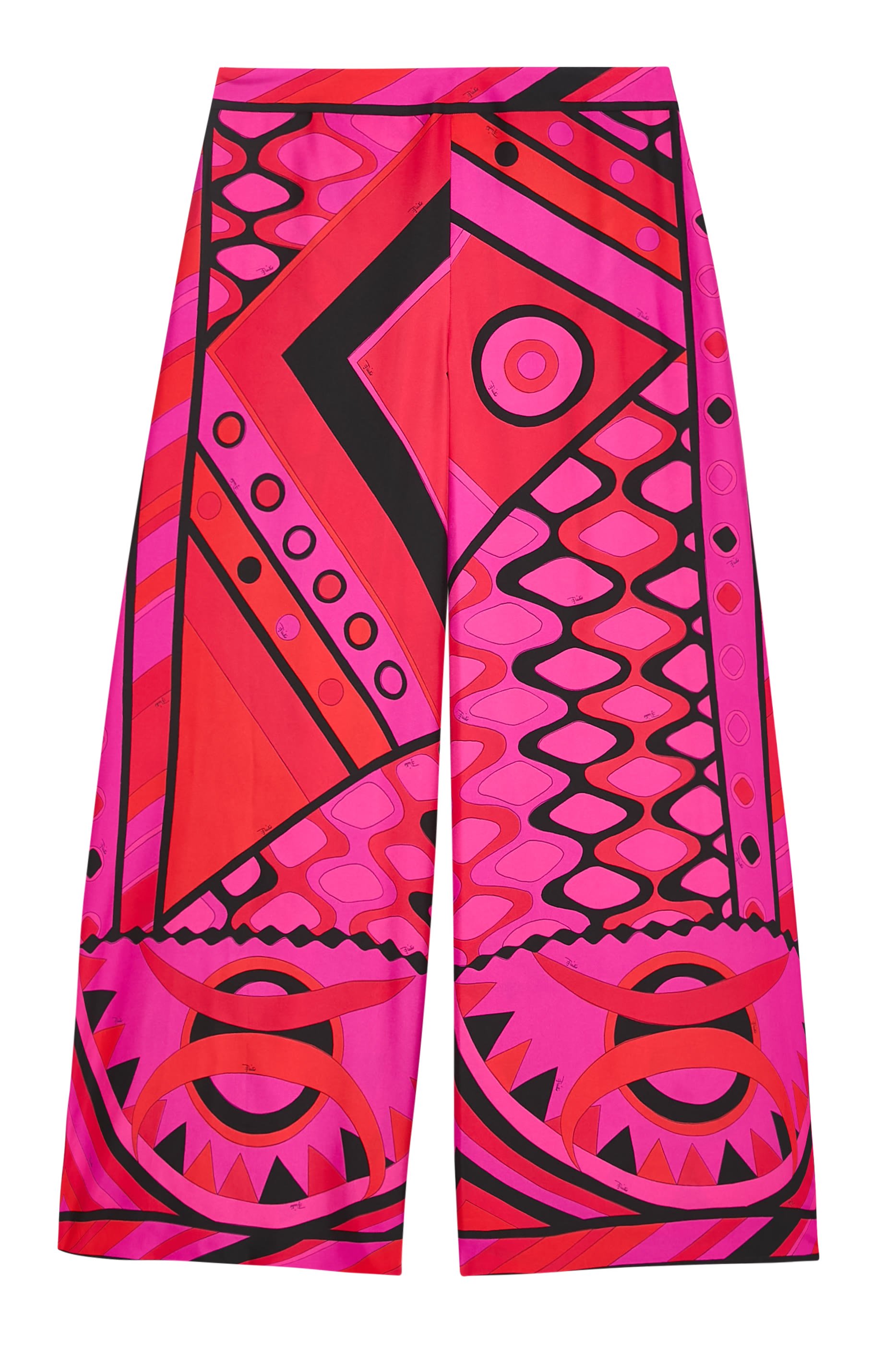 بنطال بقصة ساق واسعة بطبعات