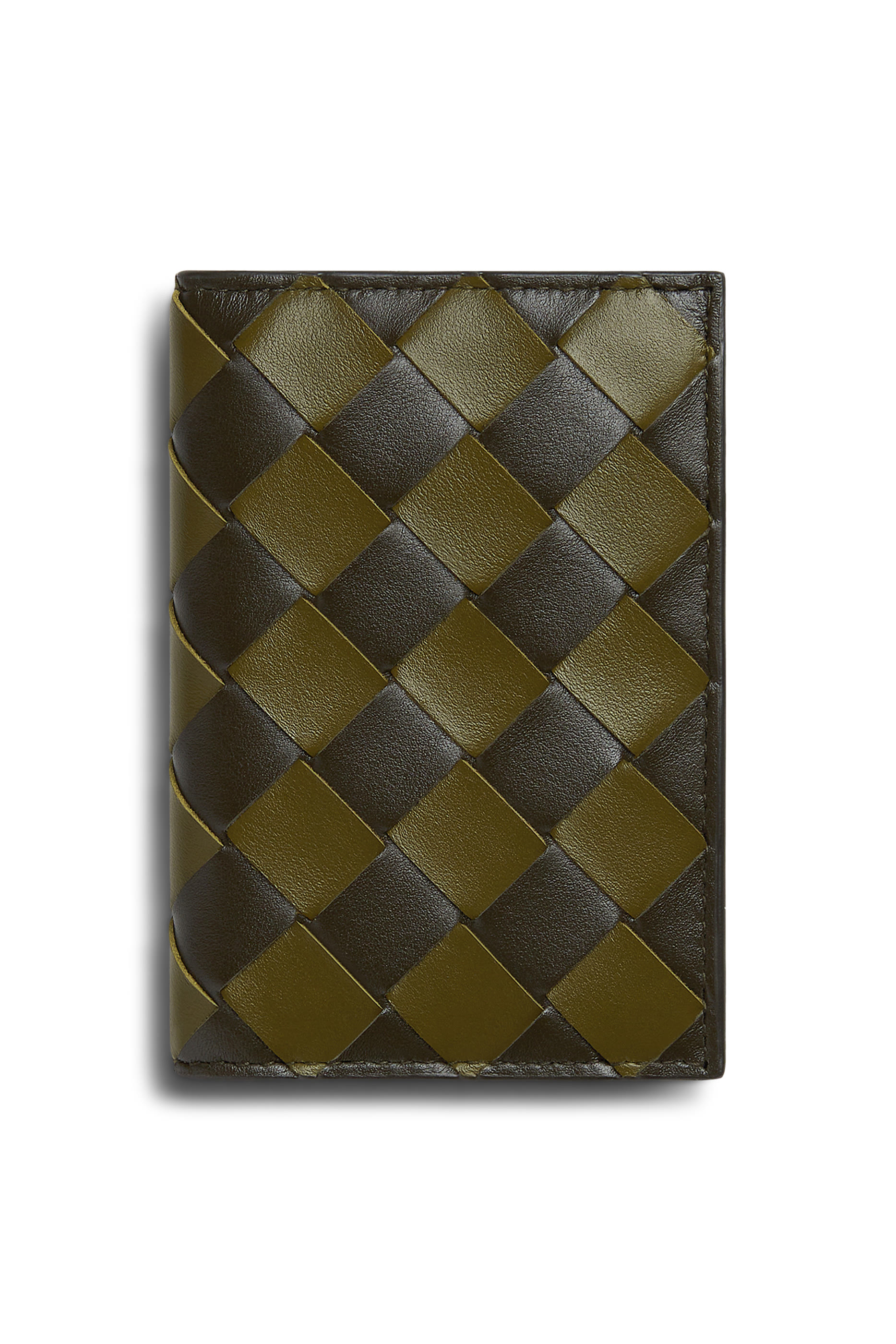 حافظة بطاقات بغطاء قلاب بالتصميم المجدول