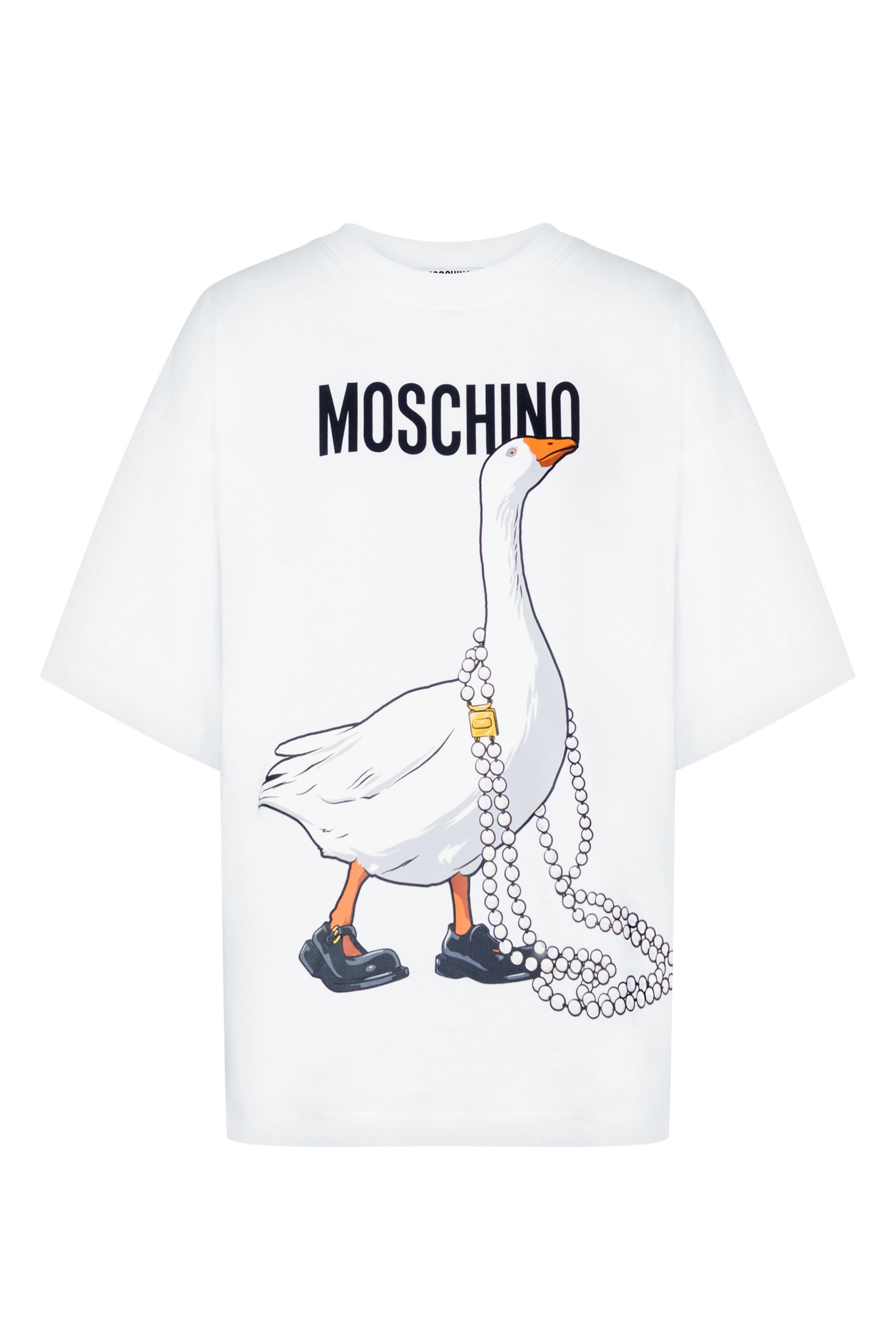 تيشيرت بقصة فضفاضة وشعار الماركة