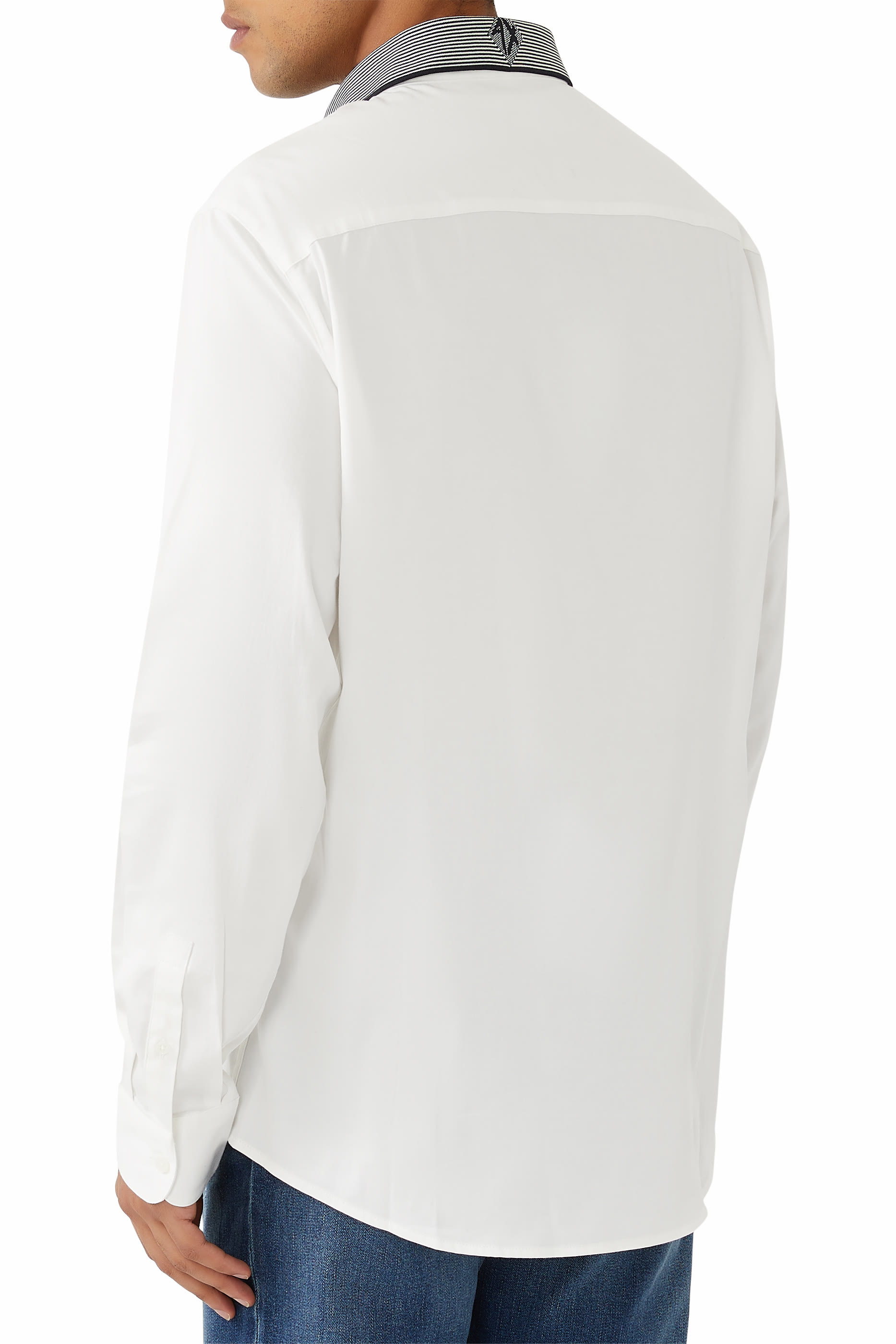 قميص بقصة ضيقة قطن مطاطي