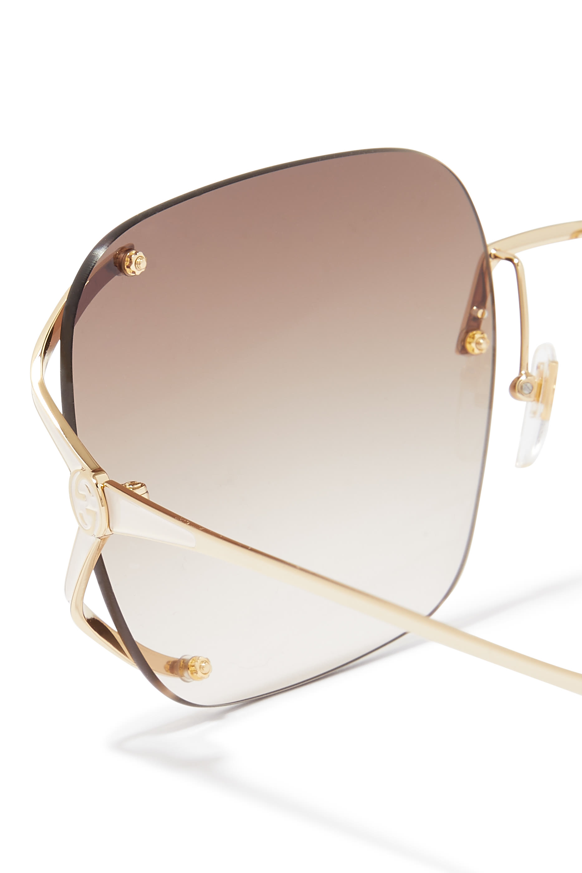 نظارة شمسية بإطار معدني مربع