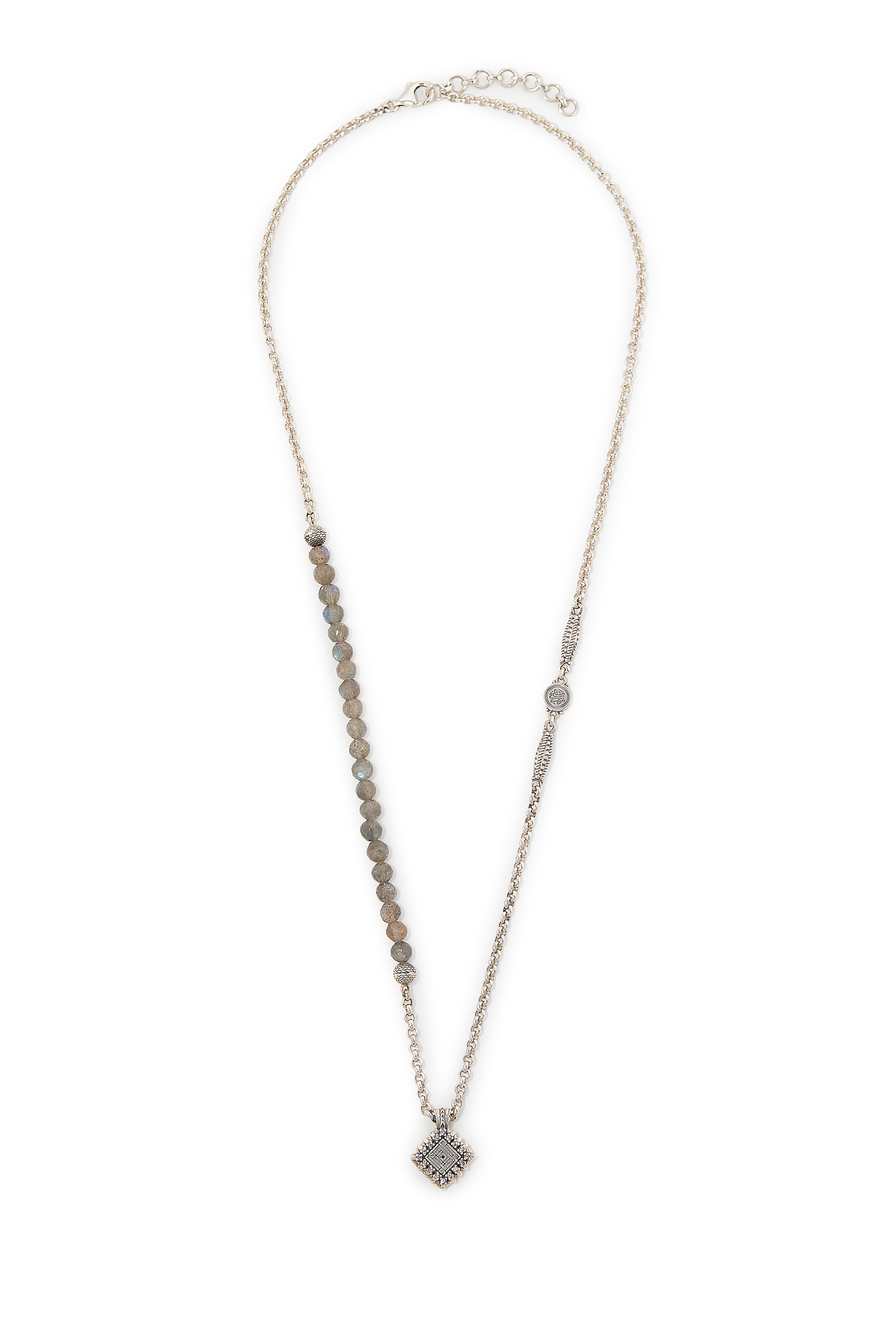 قلادة بدلاية مزينة بخط كوفي، فضة إسترلينية