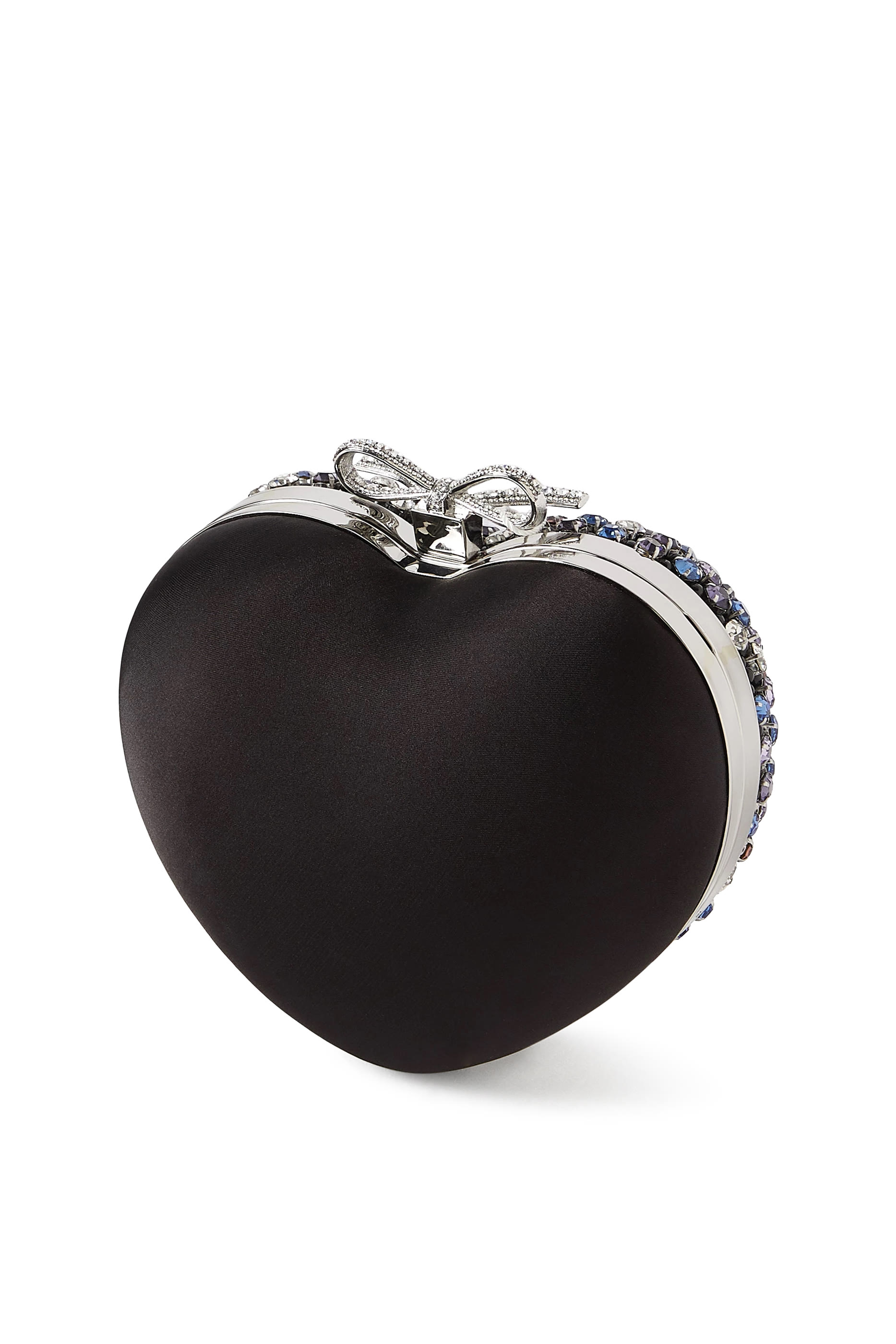 كلاتش بتصميم قلب مرصع بالكريستال 