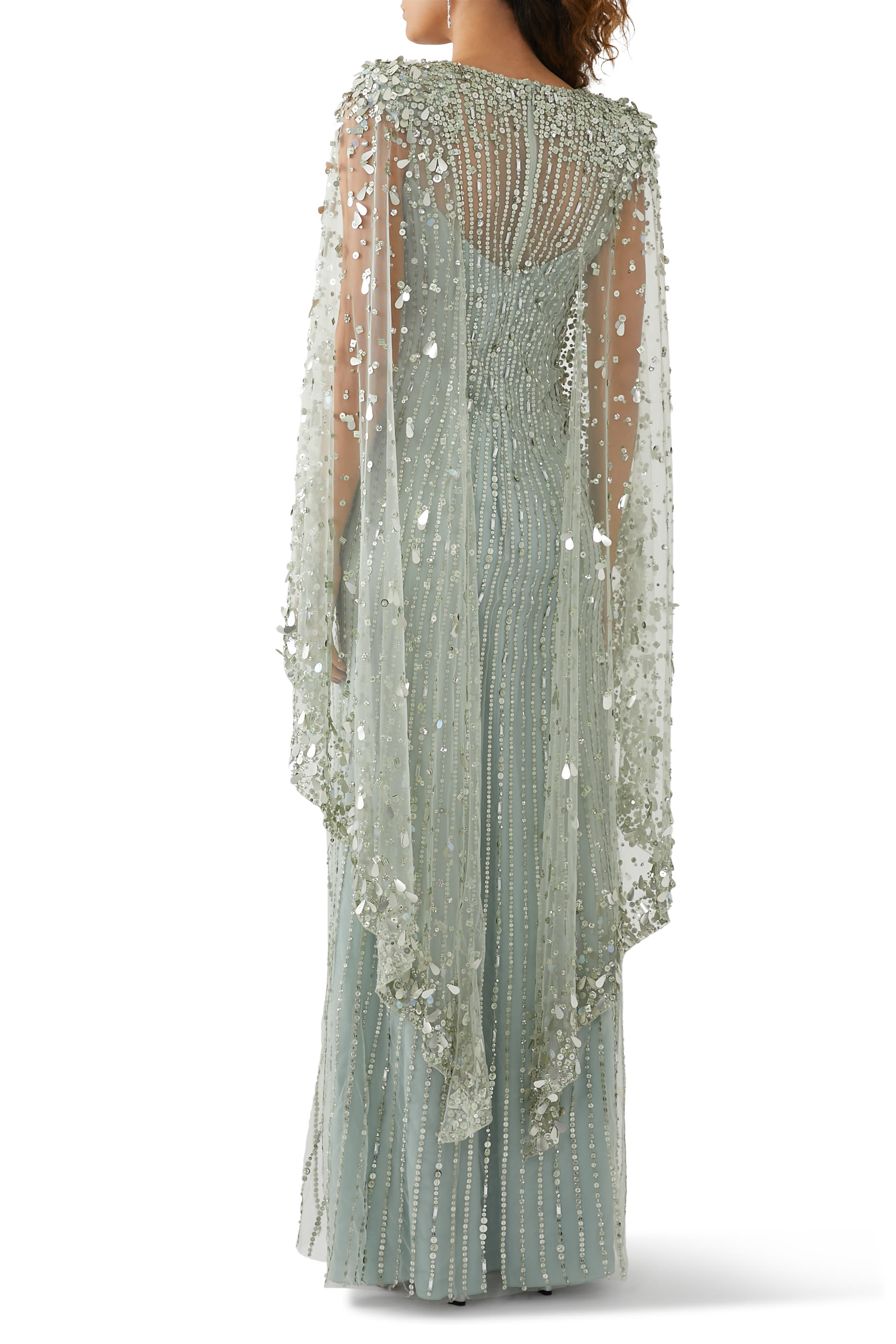 فستان بأكمام  كاب