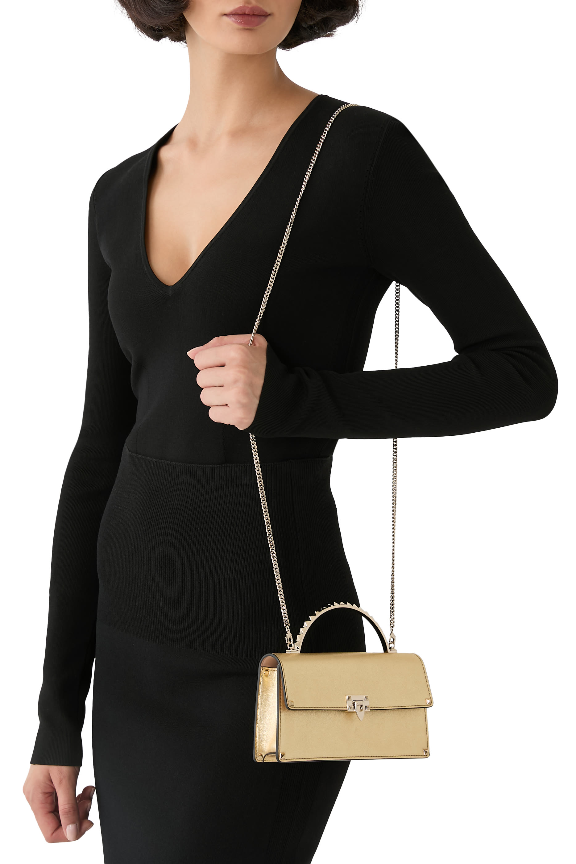 حقيبة صغيرة  بحلي هرمية