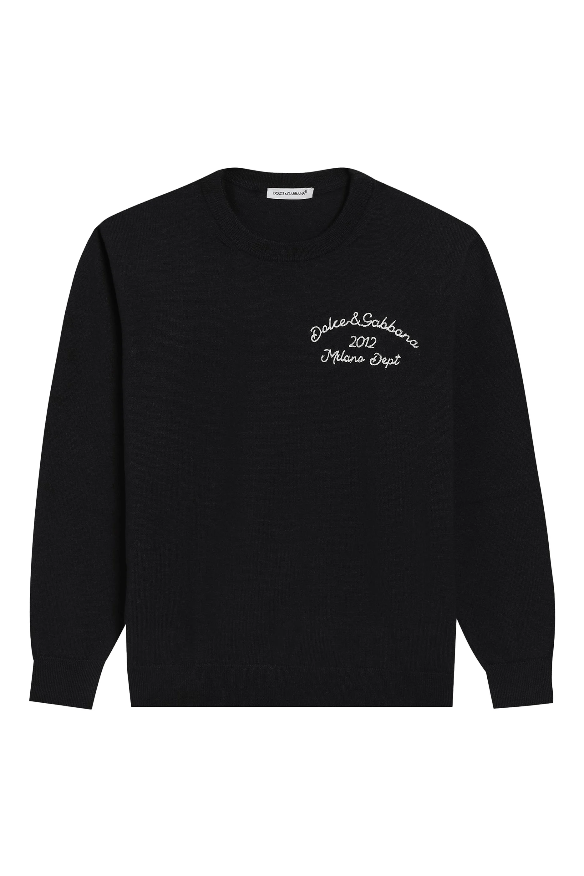 Kids Embroidered Crew-Neck Sweater
