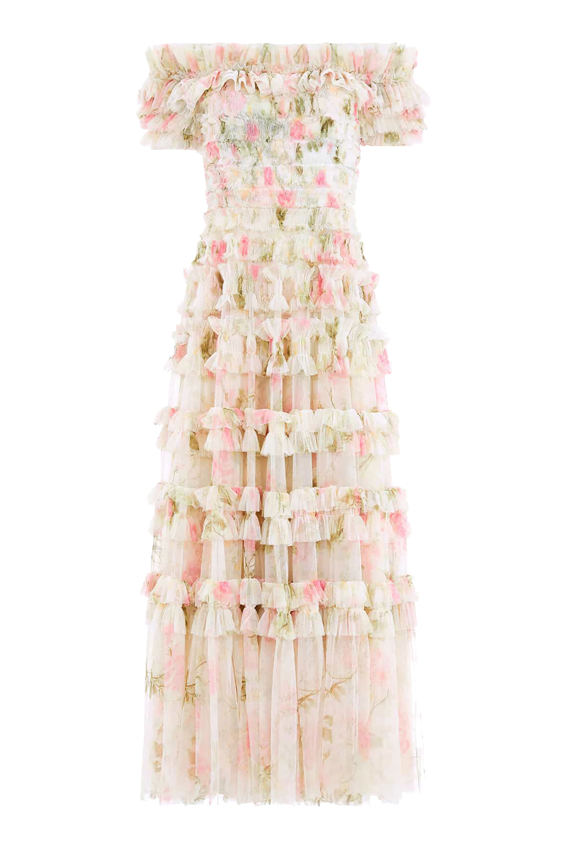 فستان روز ليزيت بأكتاف مكشوفة 