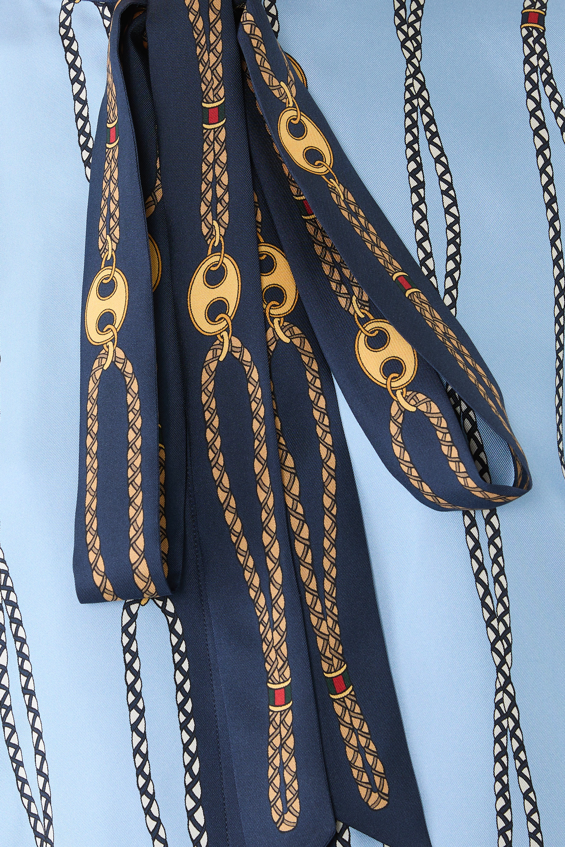 قميص بطبعات حرير تويل