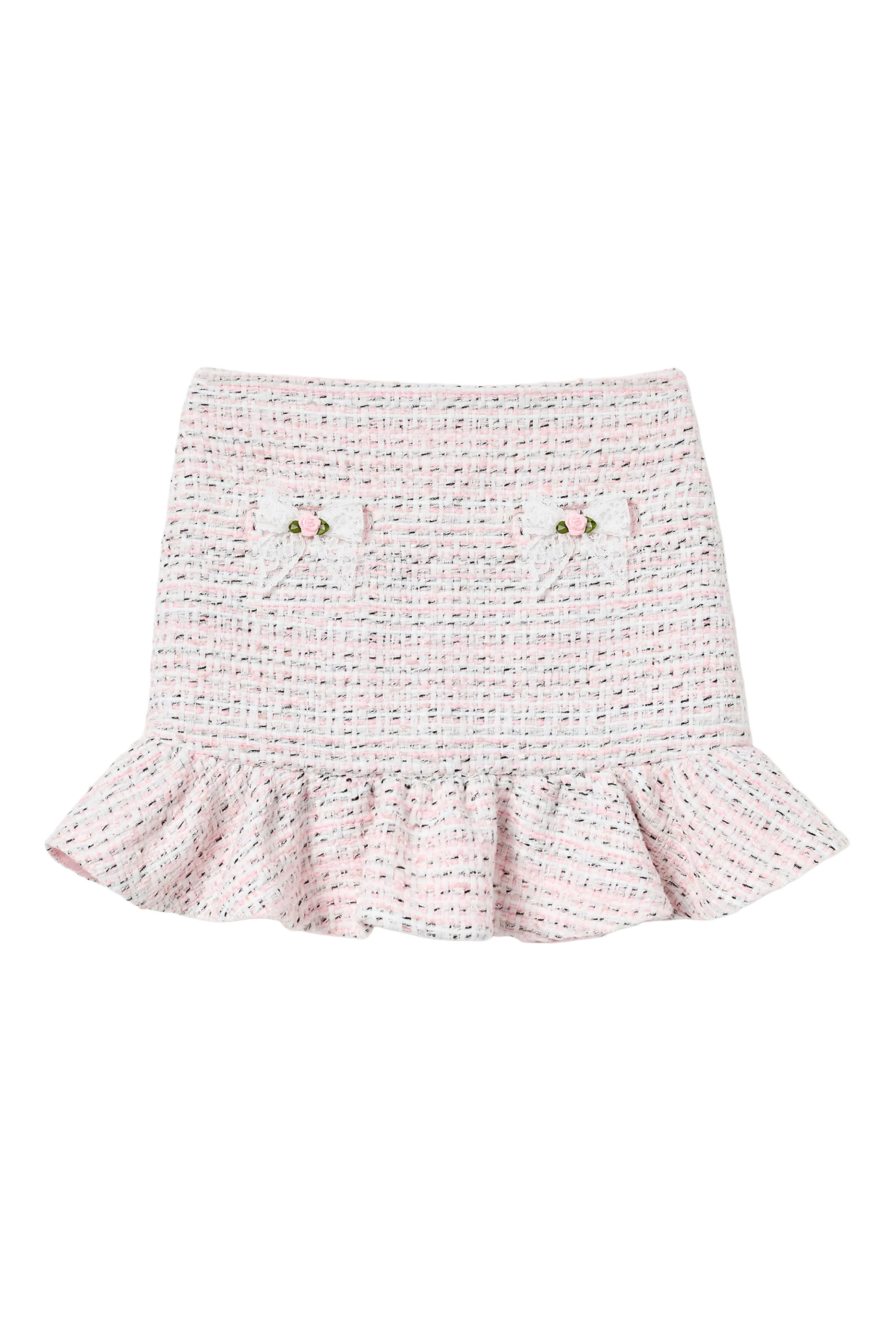 Kids Boucl&eacute; Lace Bow Skirt