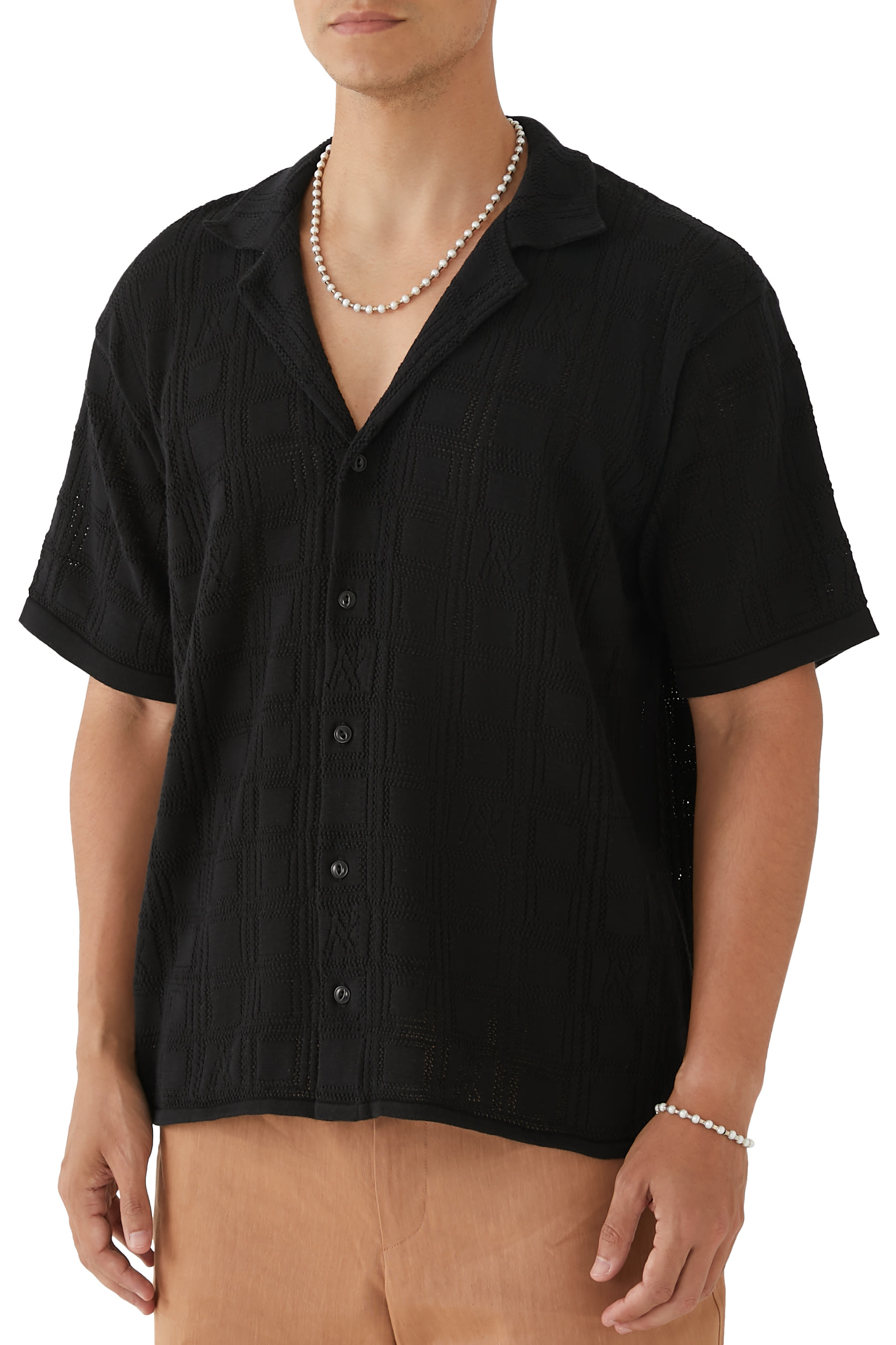 قميص نسيج دانتيل