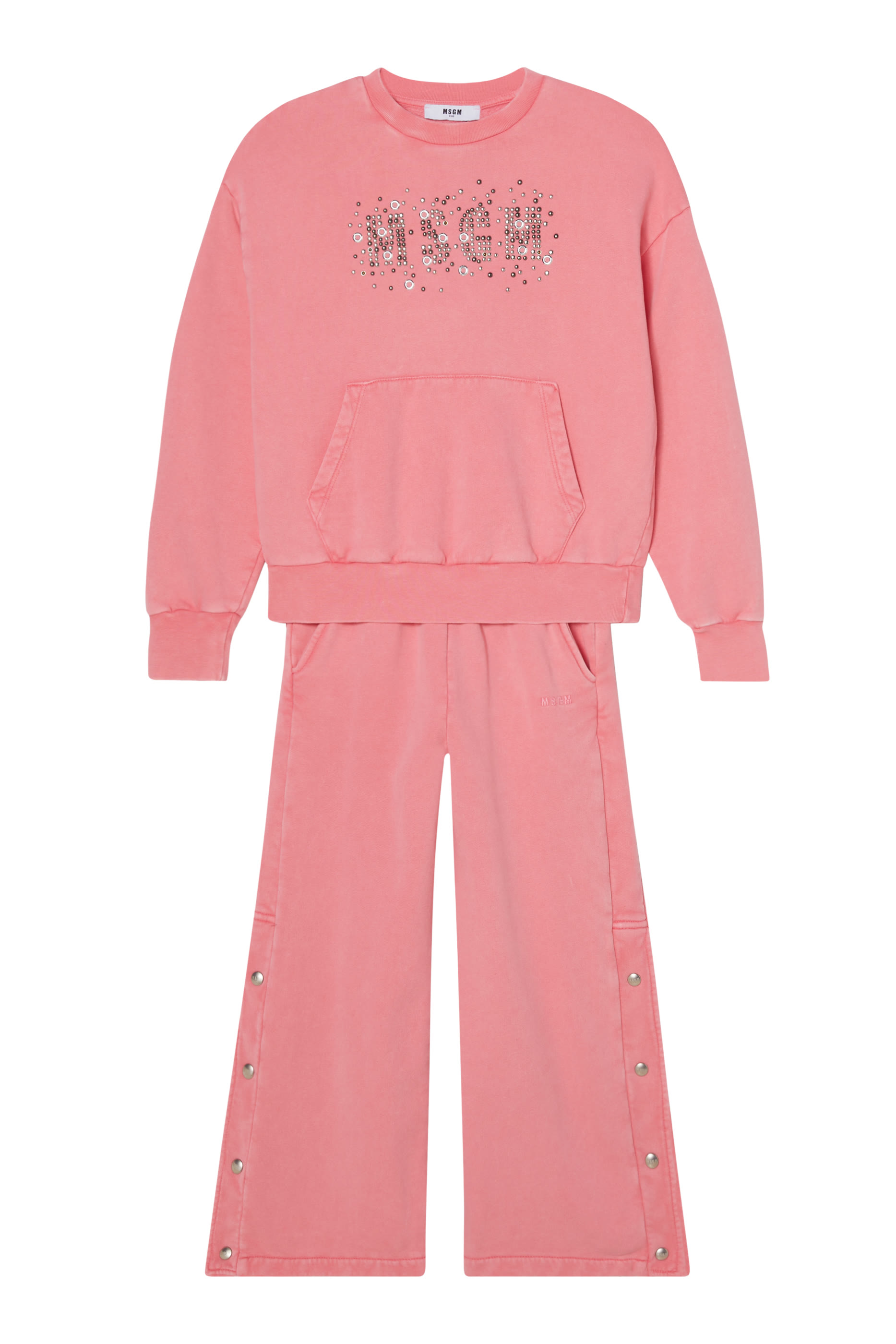 سويت شيرت بياقة ضيقة مرصع بأحجار الراين للأطفال