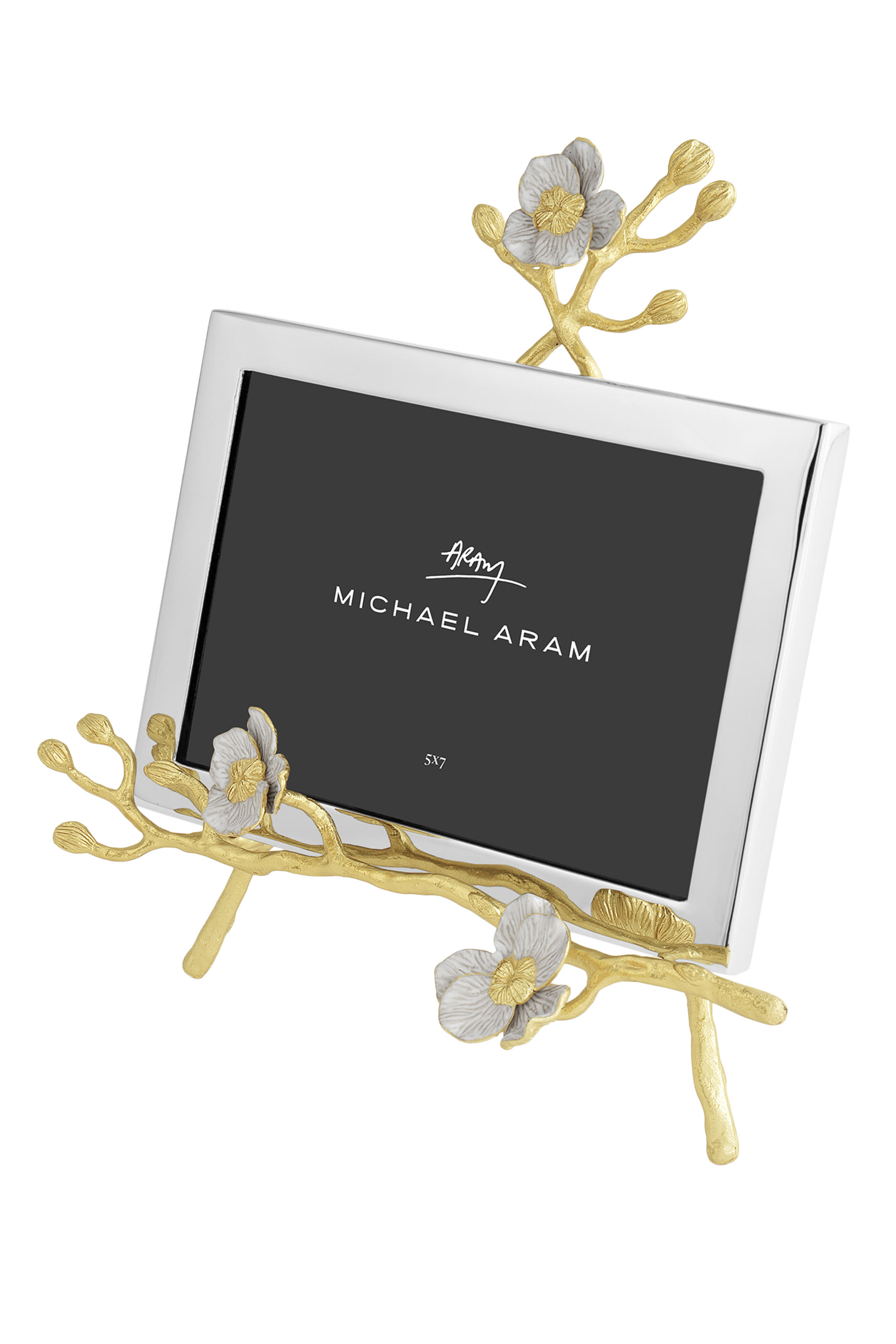 إطار صور بقاعدة بتصميم زهرة الاوركيد