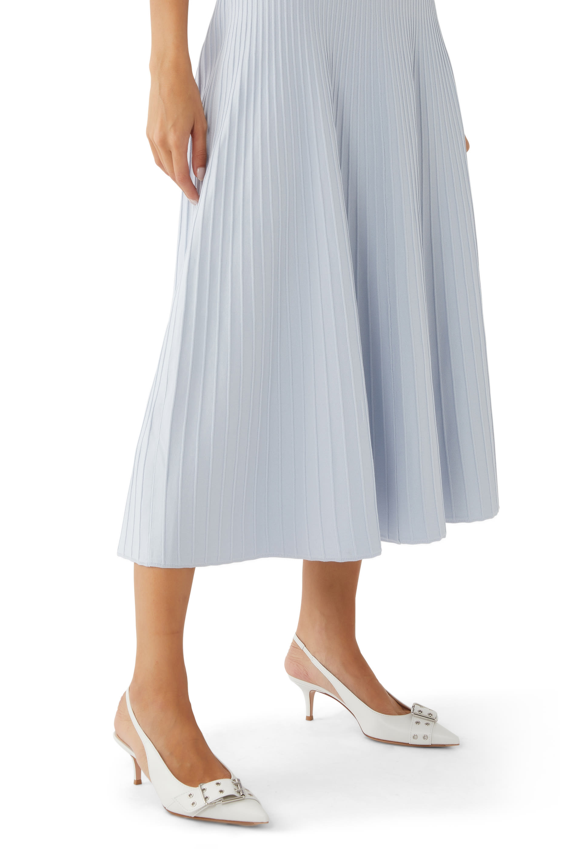 Leith 55mm Buckle-Strap Leather Pumps