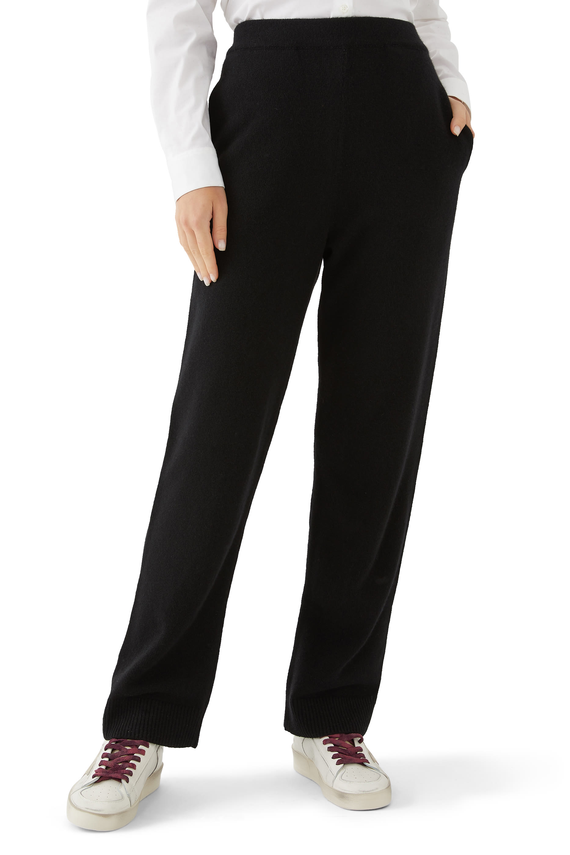 بنطال رياضي فضفاض كشمير معاد تدويره