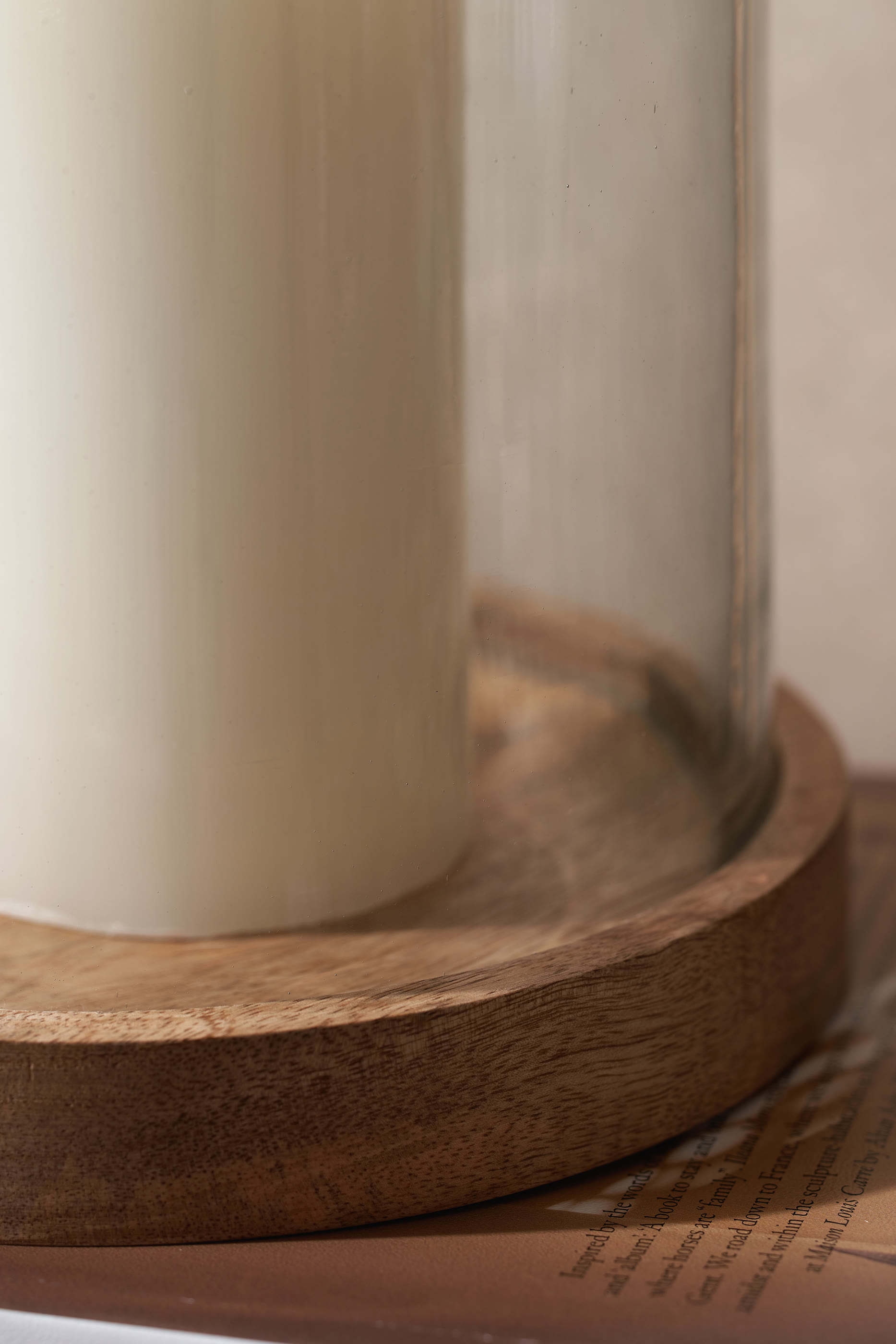 حامل شموع خشب المانجو كبير