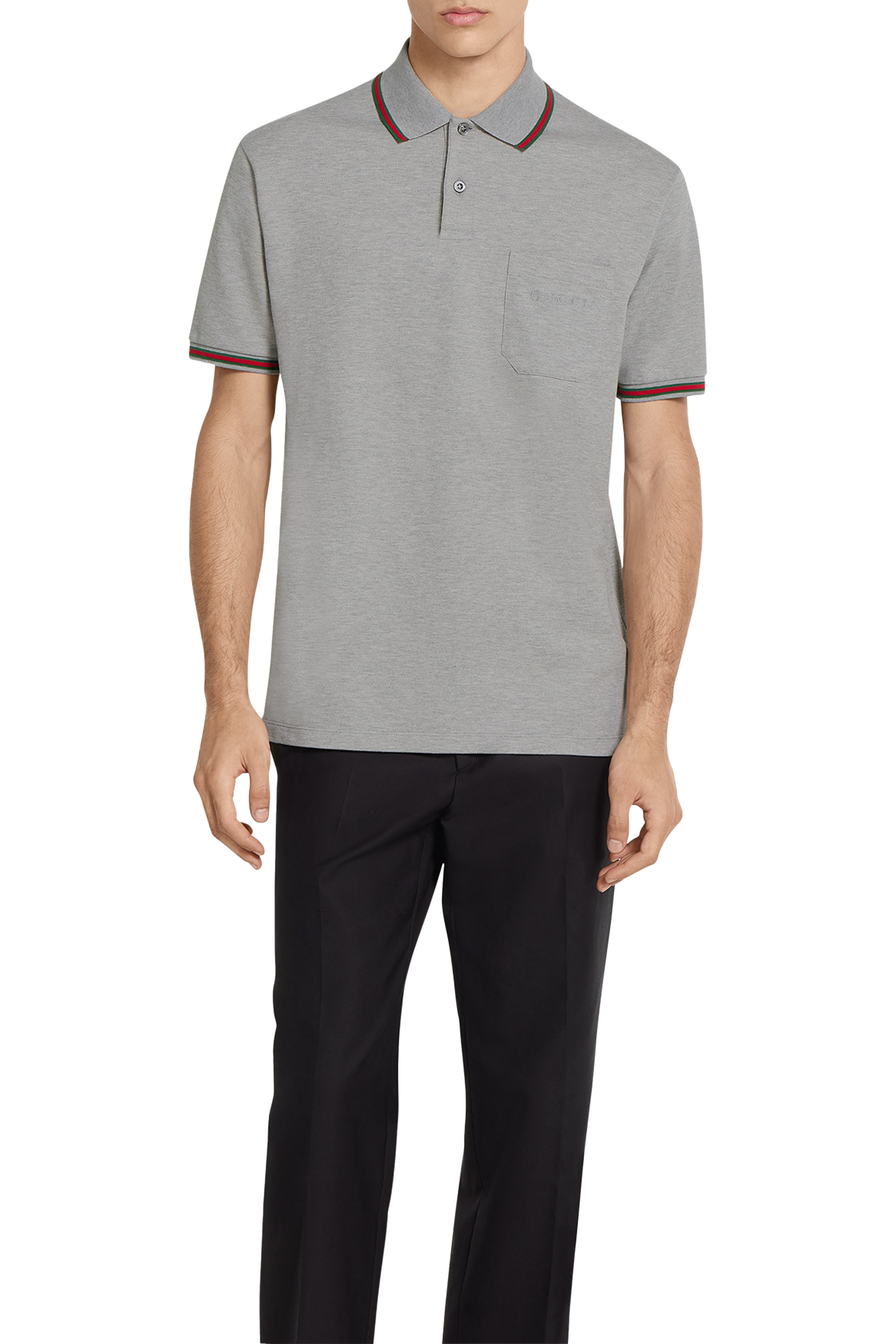 Cotton Piqué Polo Shirt with Embroidery 
