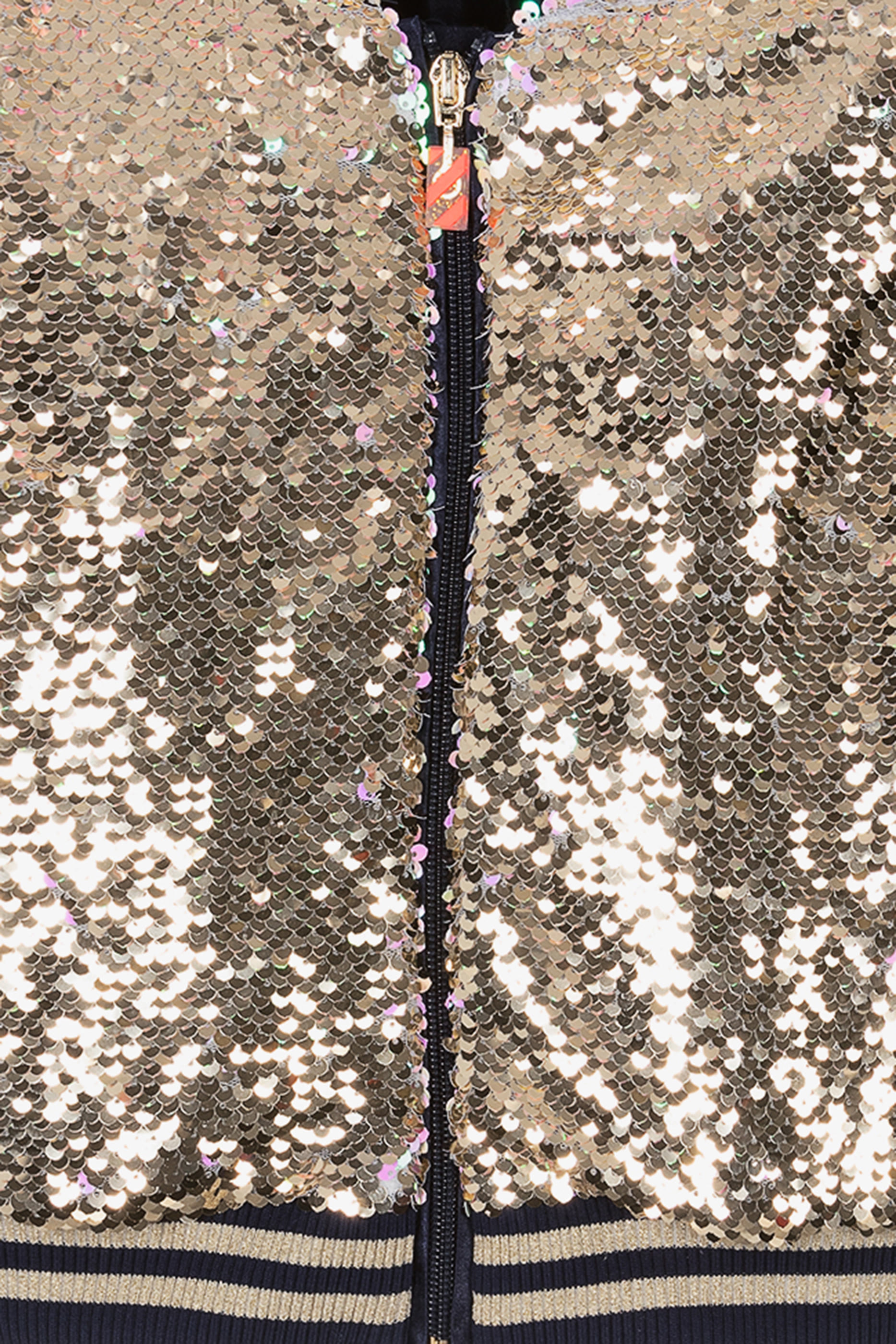 جاكيت بومبر مطرز بالترتر للأطفال