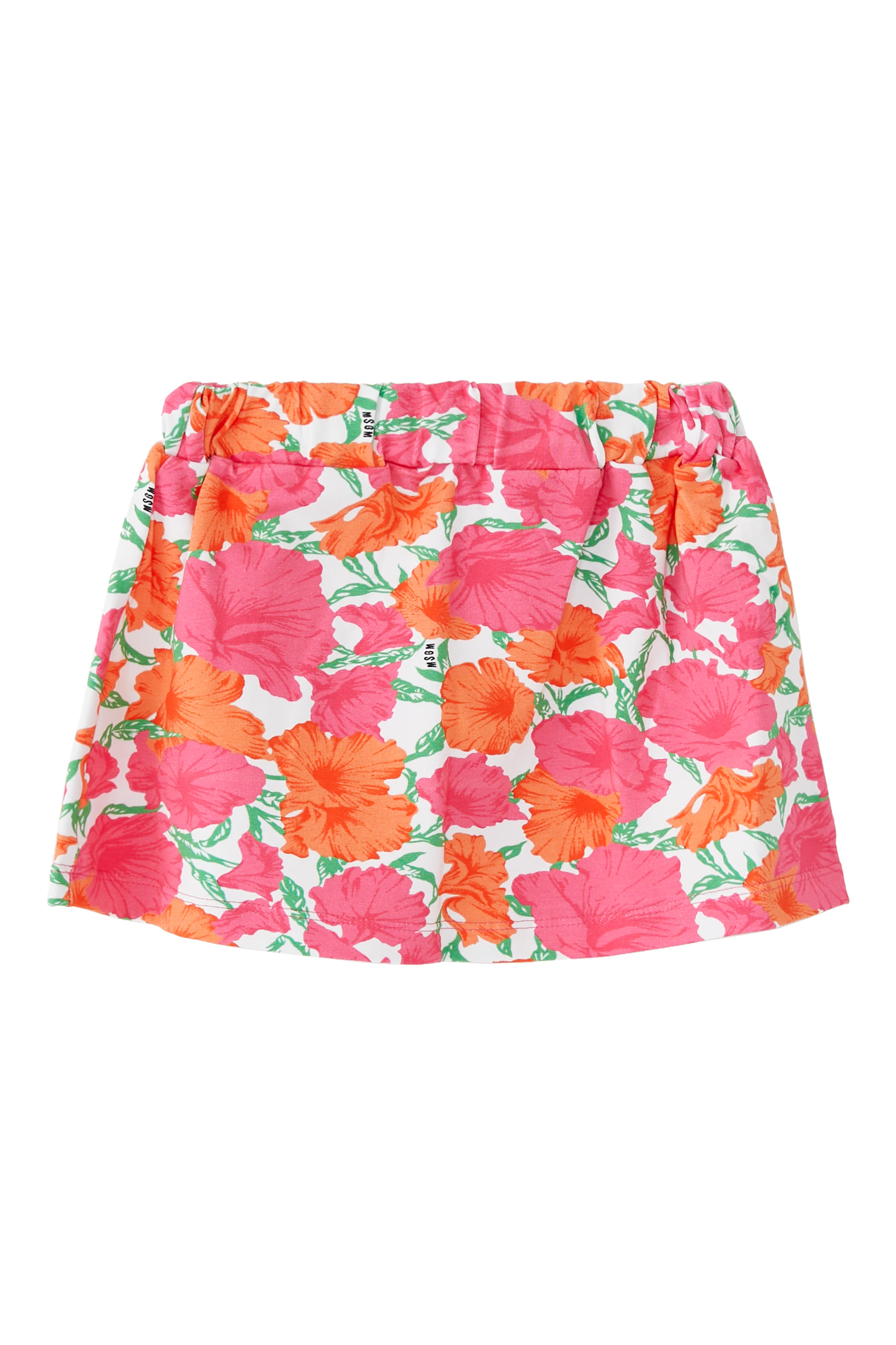 طقم تيشيرت وتنورة بنقشة زهور للأطفال