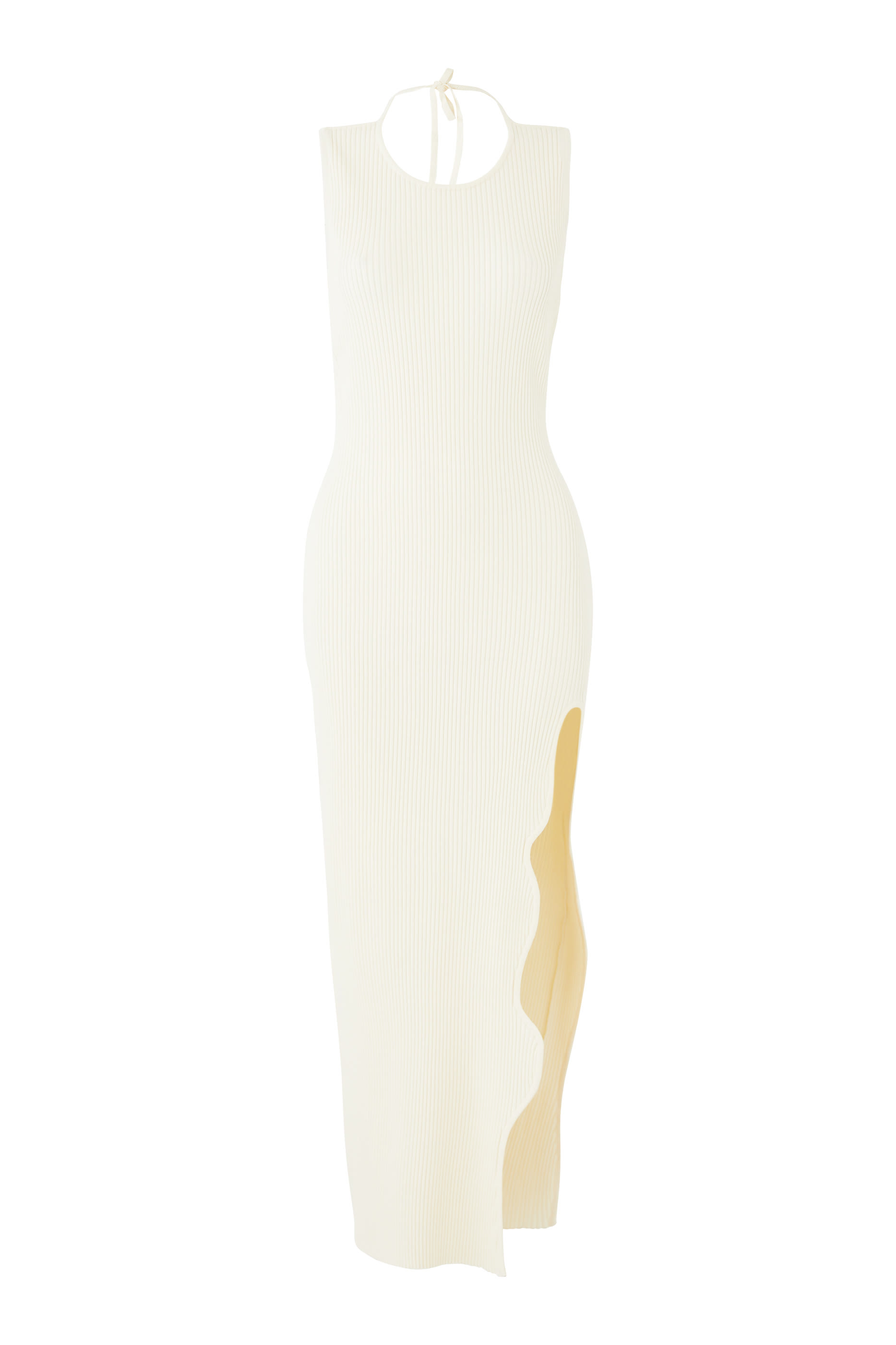 فستان هانا طويل بظهر مفتوح قماش متفاعل مع الأشعة فوق البنفسجية