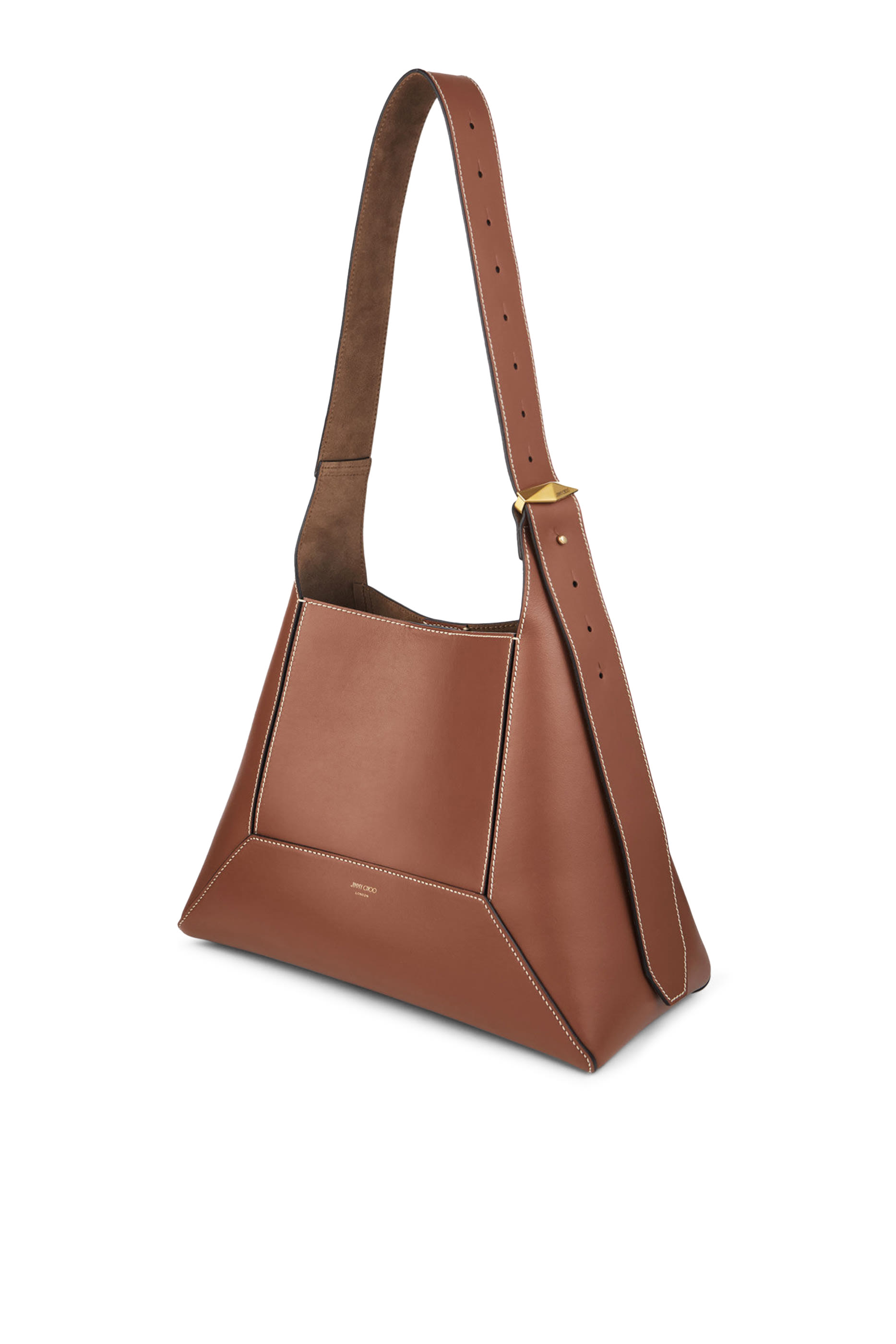 حقيبة كتف متوسطة بتصميم معين