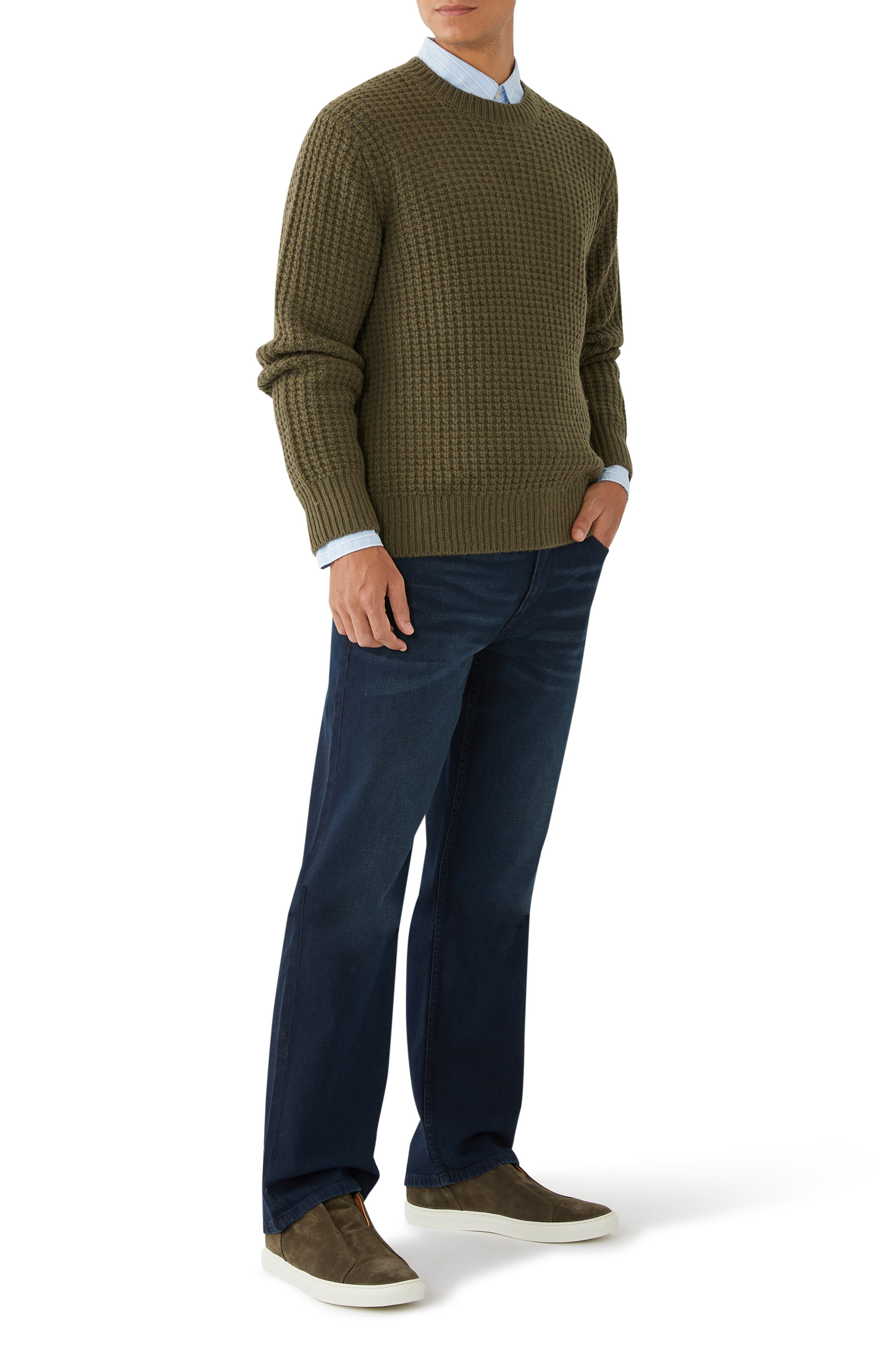 بنطال جينز هيريتيج دوهيني بتصميم مريح بقصة ساق مستقيمة