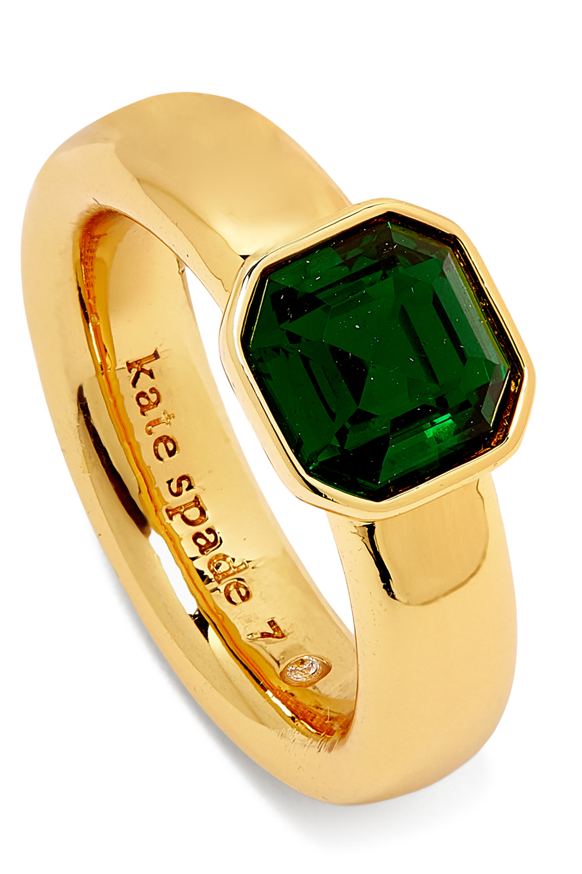 خاتم كيب سباركلينج بحجر بتصميم مربع بأوجه متعددة