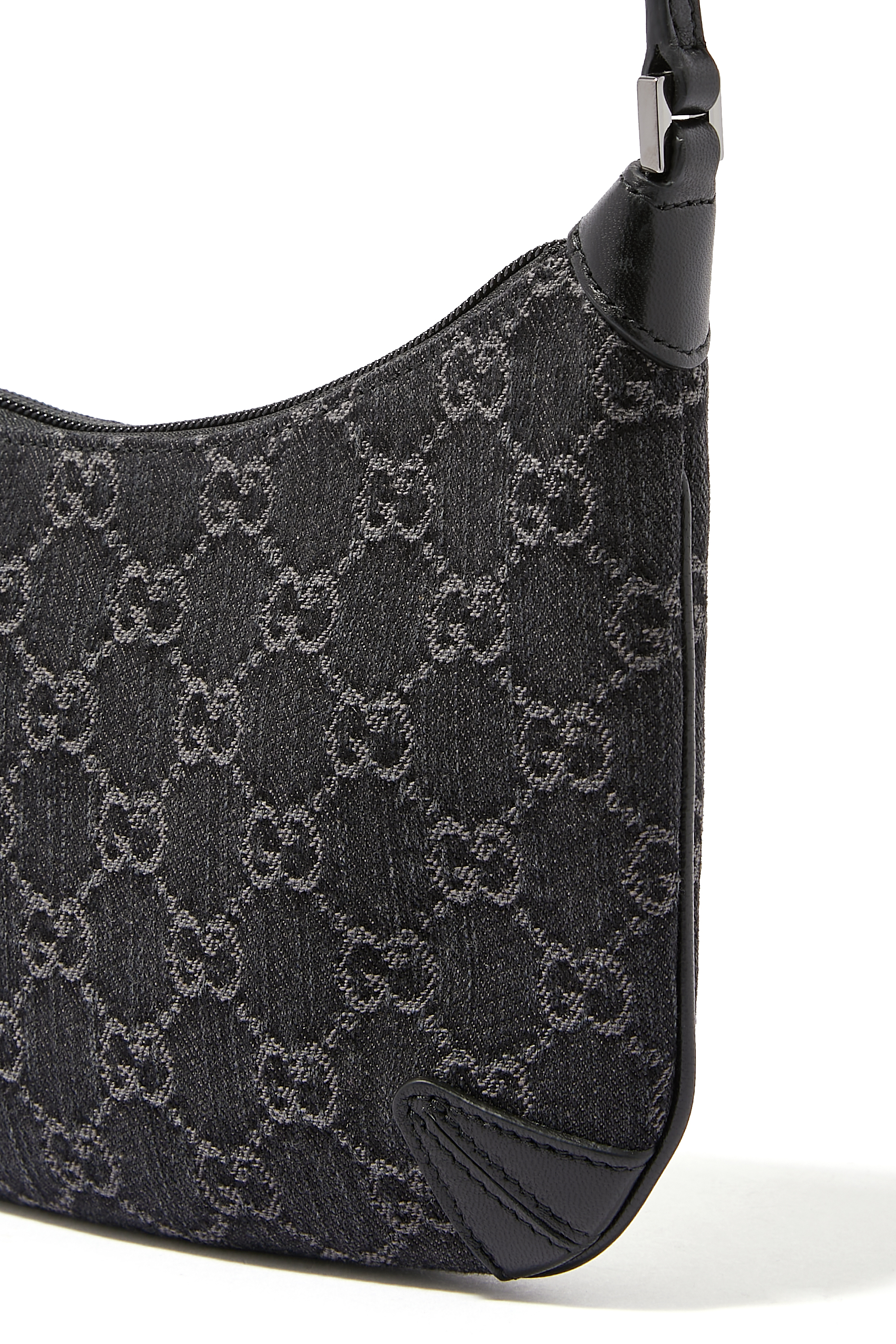 حقيبة كتف صغيرة رفيعة بحلية لجام الحصان