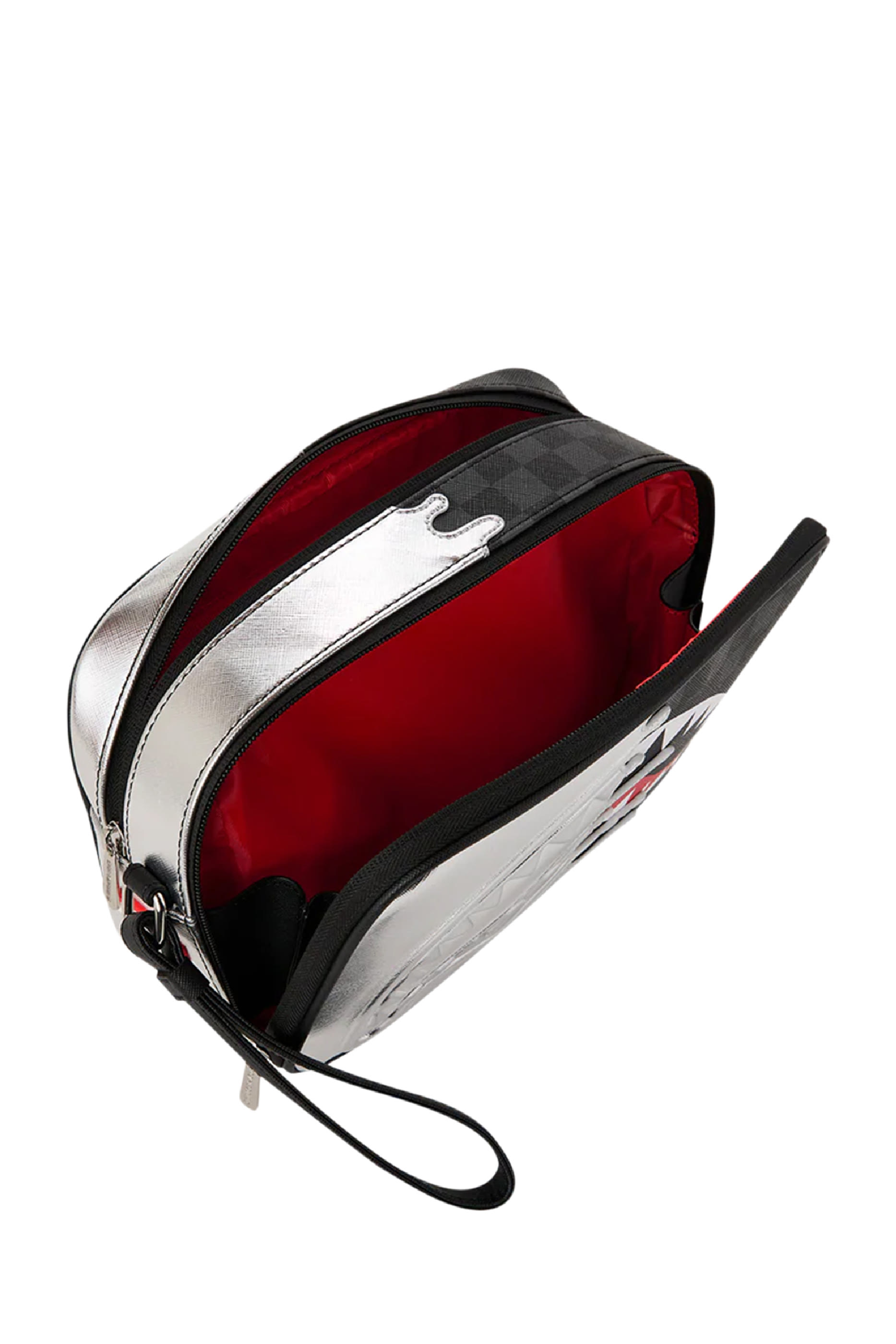 محفظة مستلزمات عناية بتصميم مستطيل بجانب فضي للأطفال 