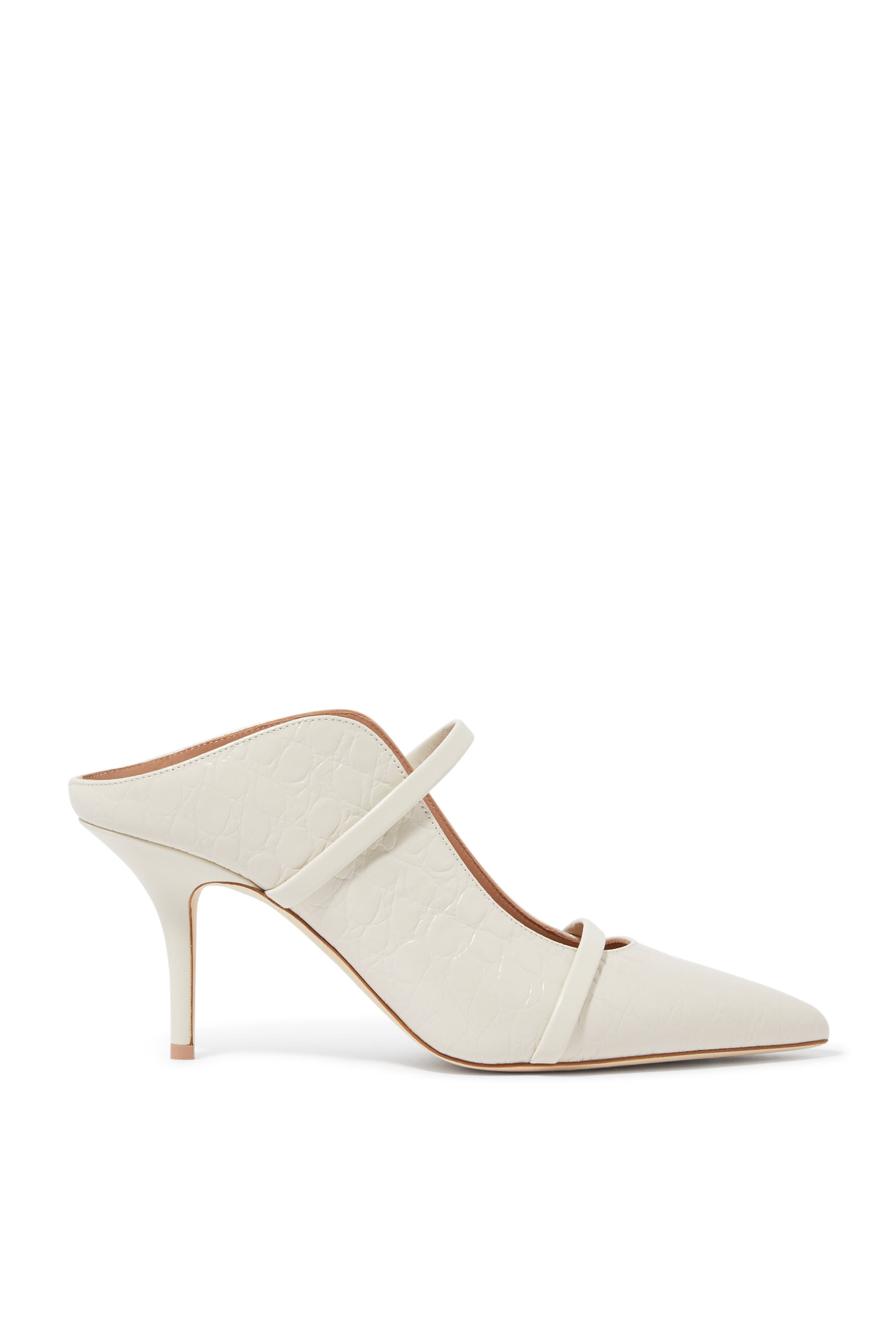 حذاء مورين مفتوح من الخلف بكعب 70 مم جلد