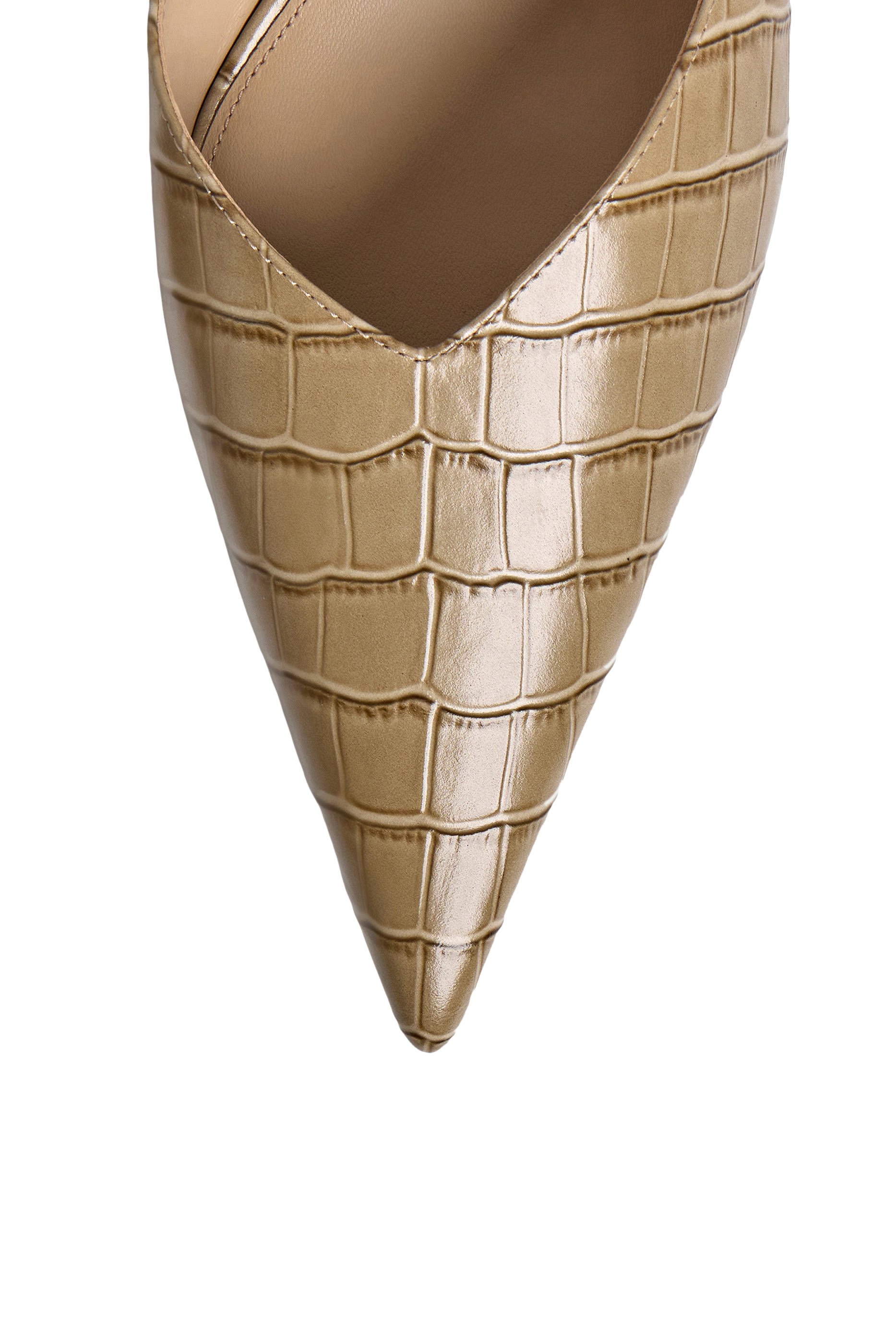 حذاء مفتوح بنقشة جلد تمساح 40 جلد