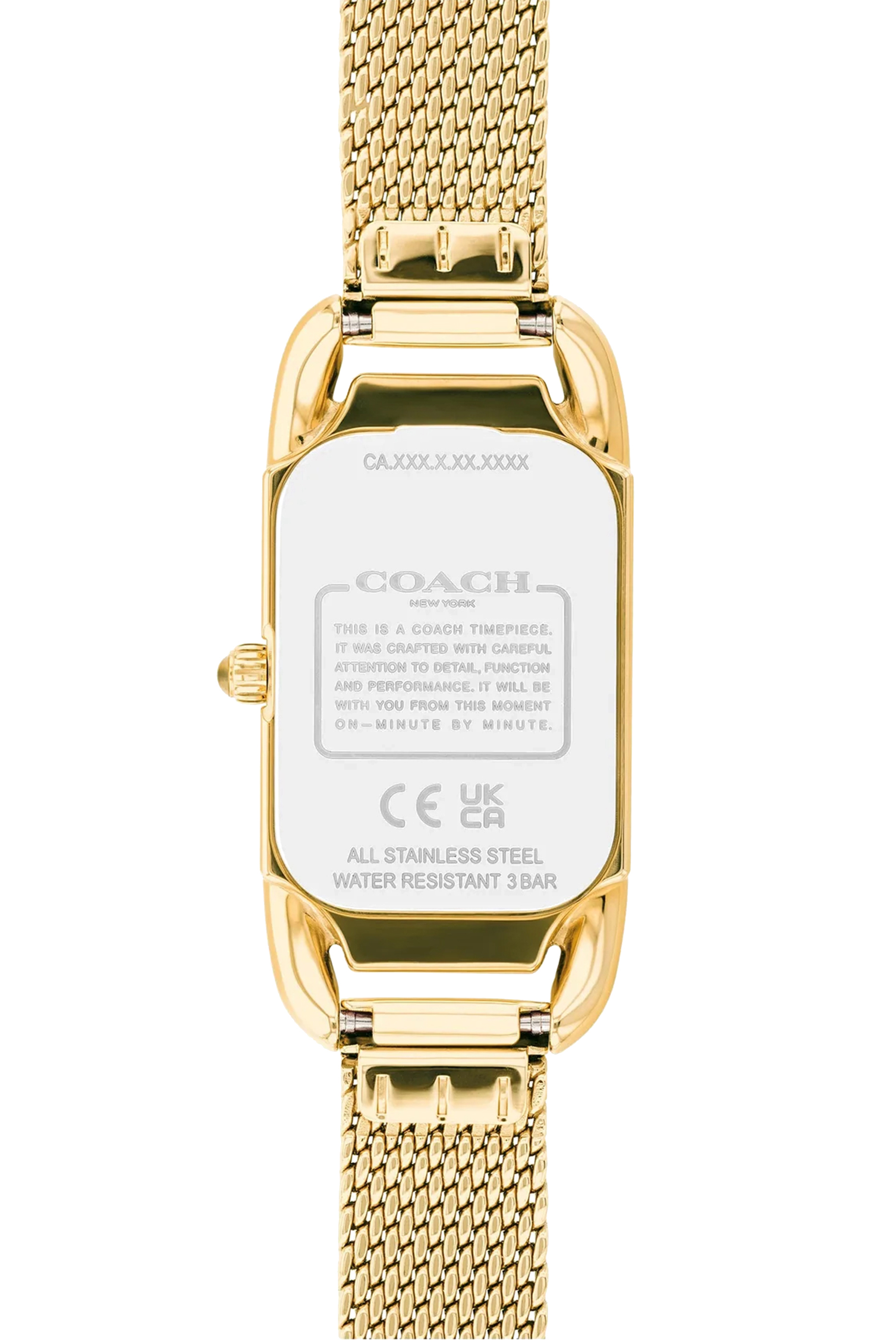 ساعة كادي ستانلس ستيل شبكي ذهبي اللون