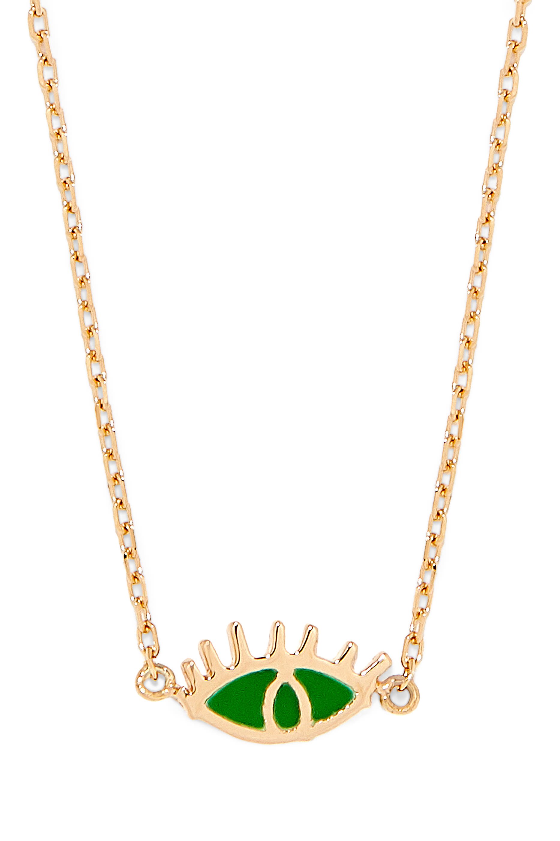 قلادة بدلاية عين الحسود مطلية بمينا أخضر