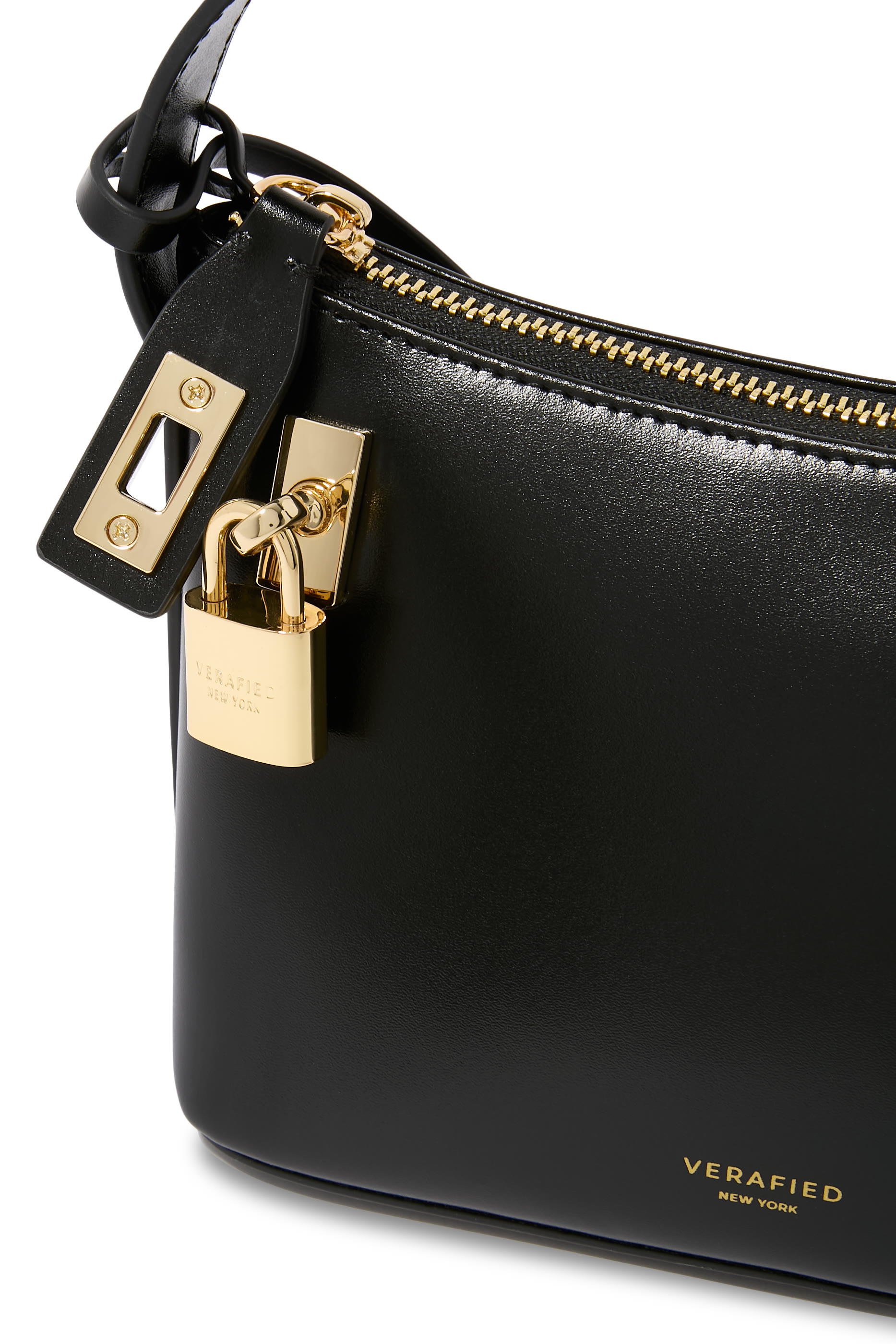 حقيبة هوبو صغيرة بتفاصيل ذهبية اللون