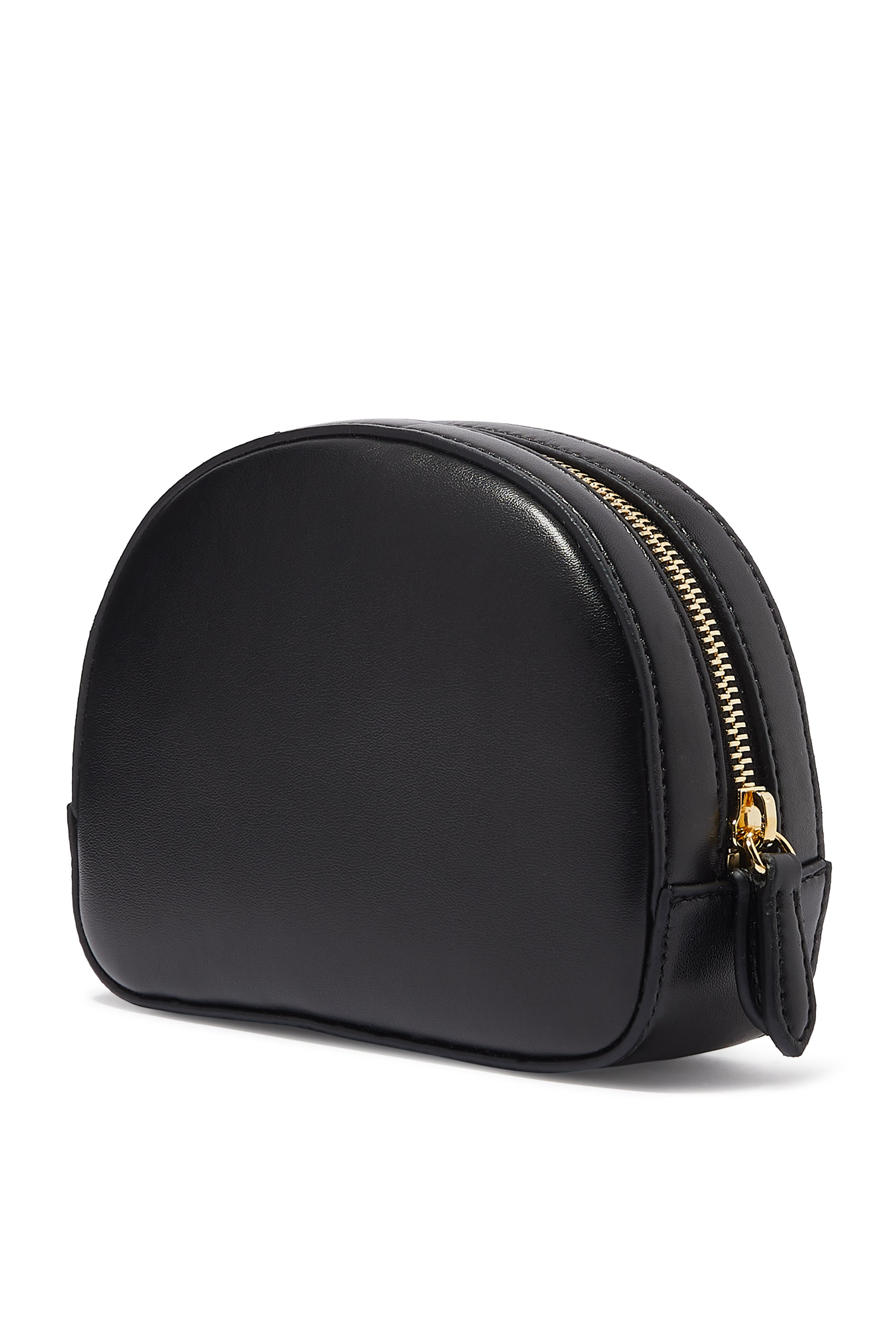 حقيبة مستحضرات تجميل بشعار الماركة بتصميم مثقوب