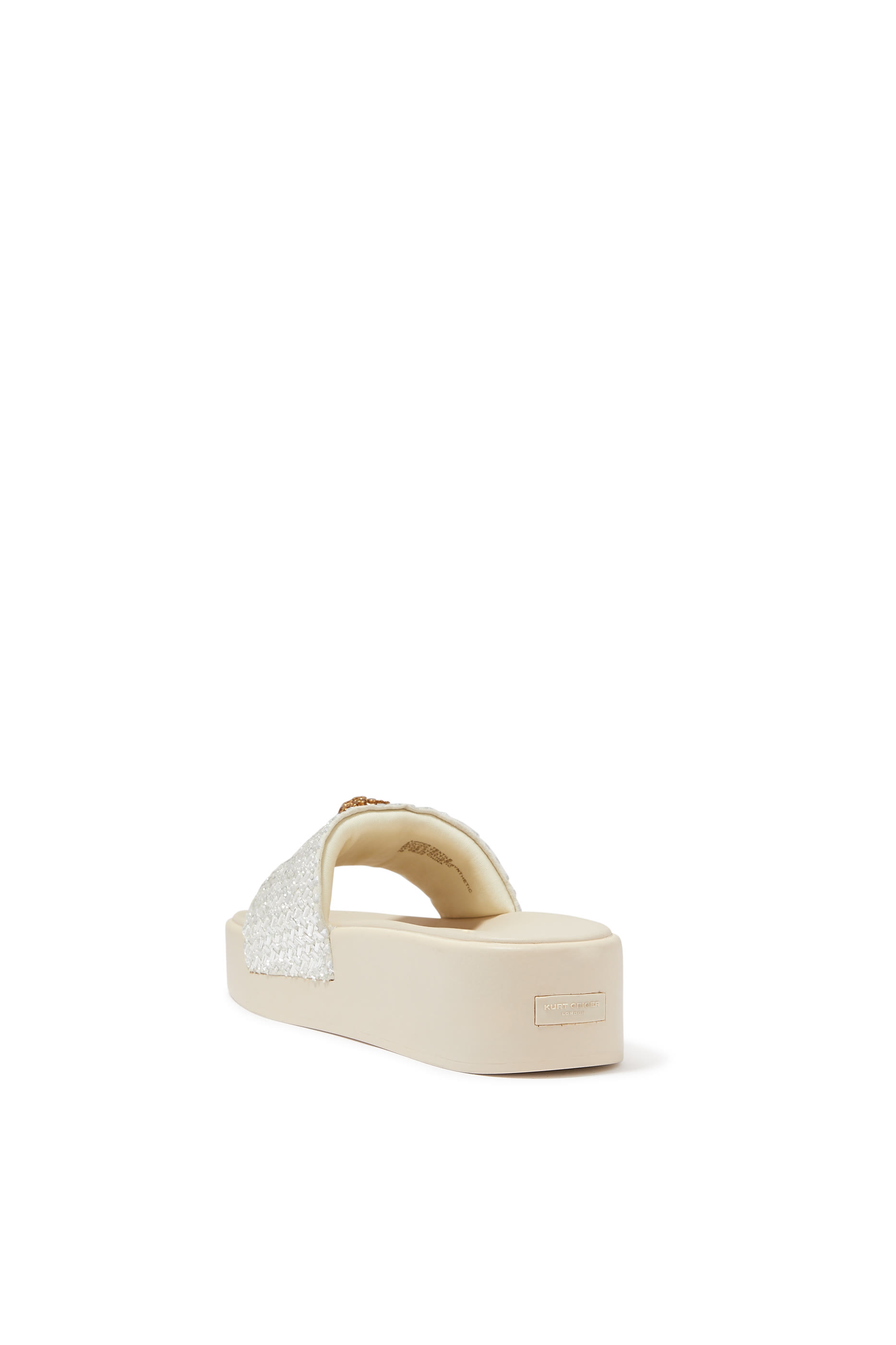 حذاء خفيف مبطن مرصع بالكريستال بنعل سميك