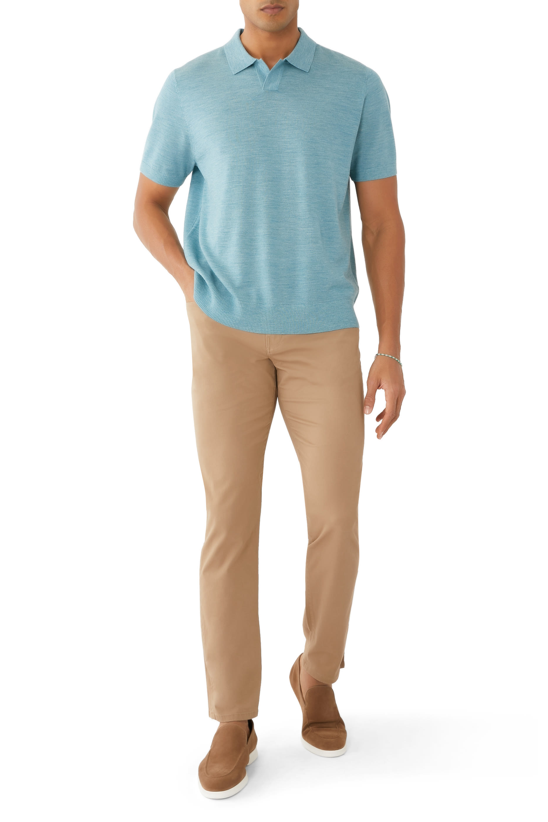 كنزة جوني بأكمام قصيرة