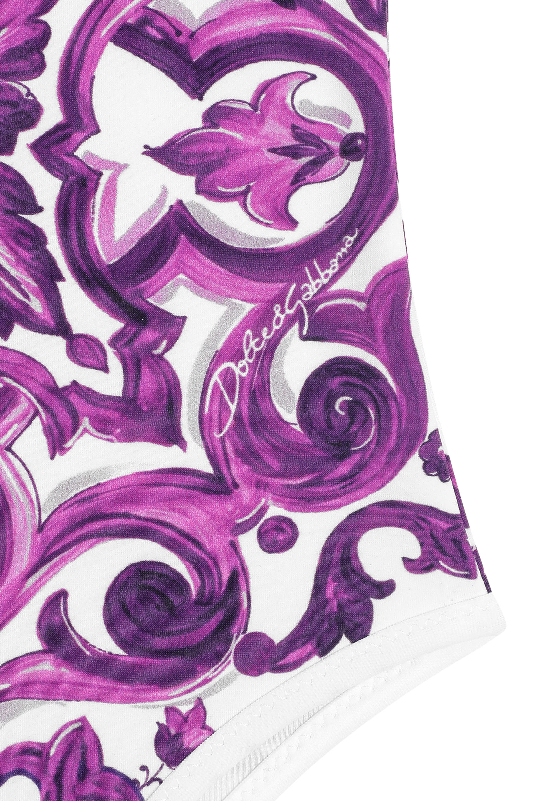 بدلة سباحة بتصميم قطعة واحدة بنقشة مايوليكا للأطفال