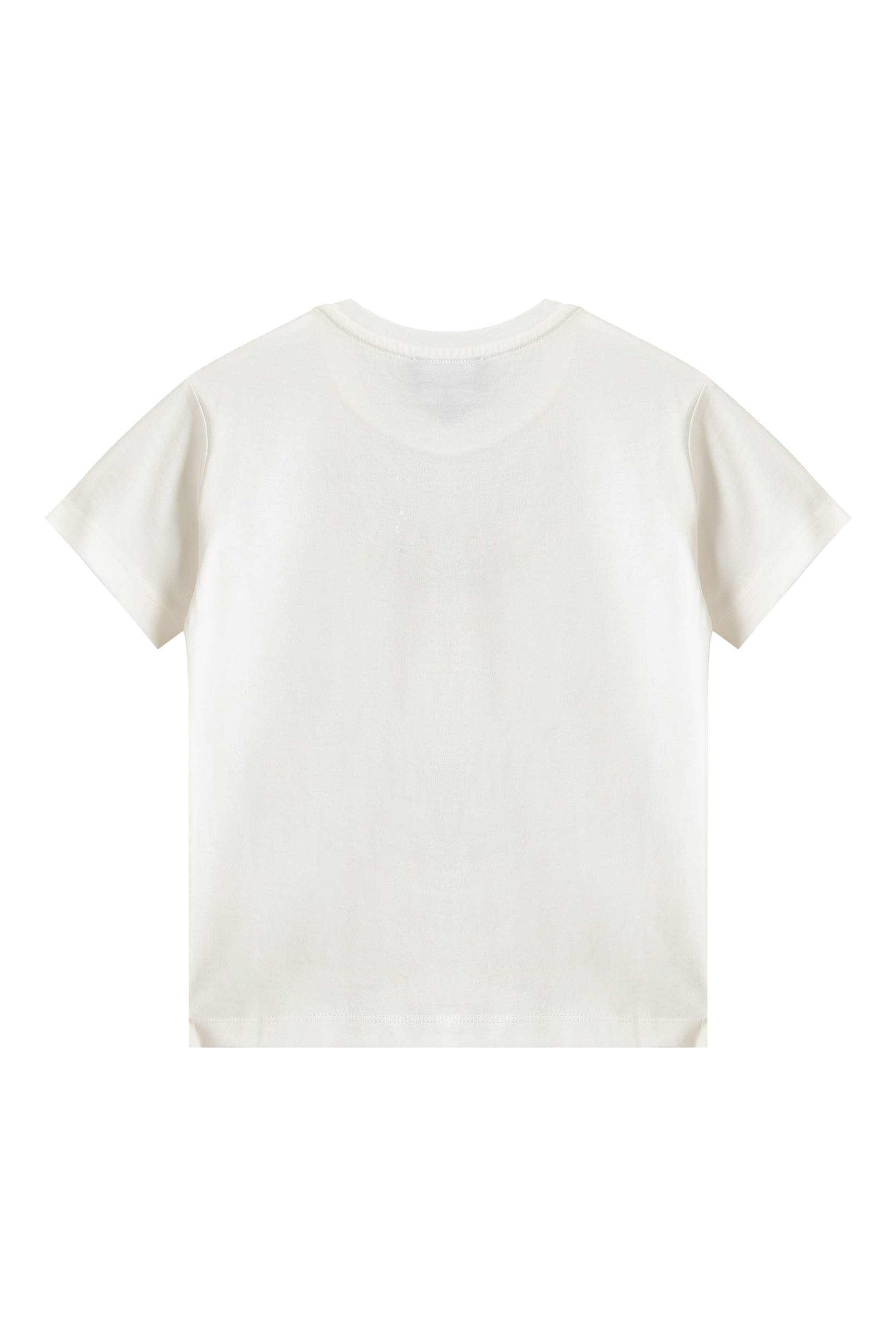 تيشيرت مطرز بزهور وشعار الماركة للأطفال