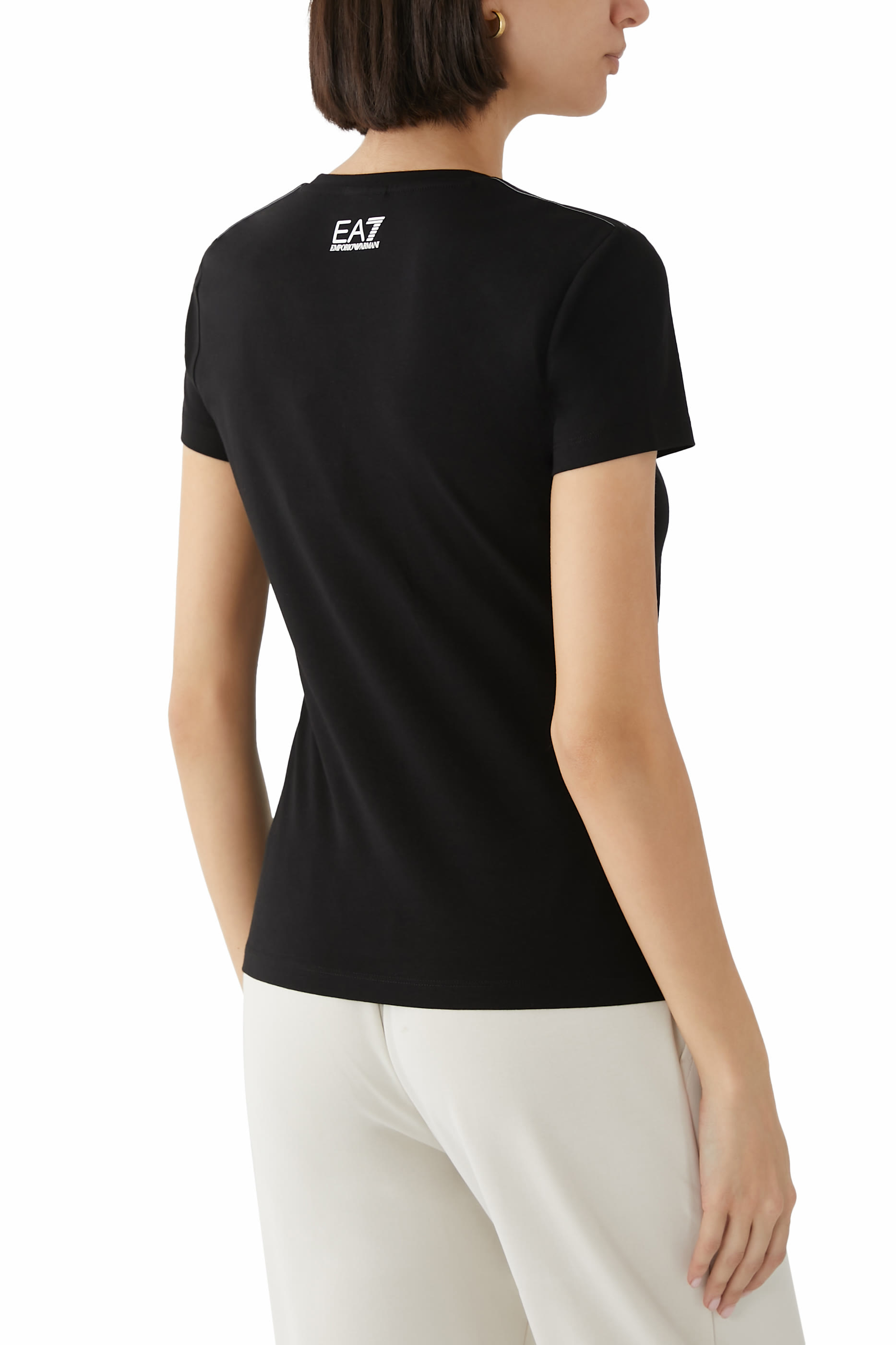 تيشيرت بشعار الماركة قطن جرسيه مطاطي