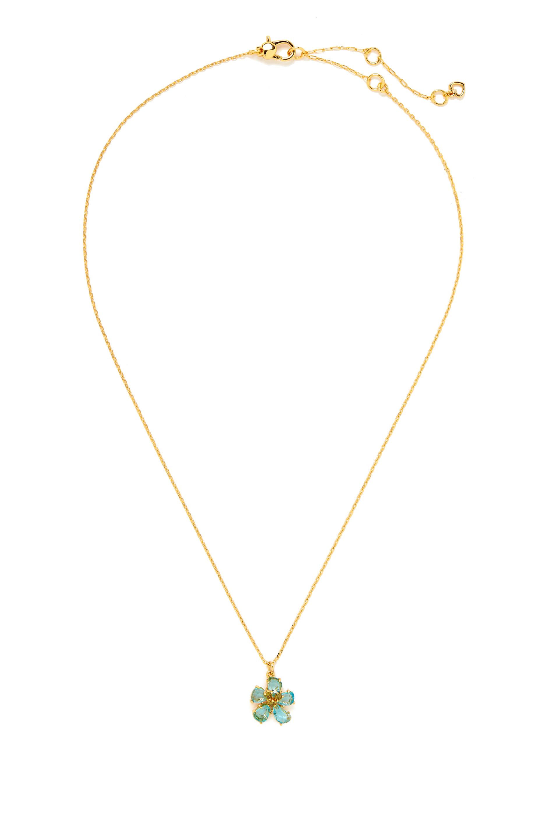 قلادة بارادايس بدلاية بتصميم زهرة مرصعة بأحجار زركونيا مكعبة وأحجار زجاجية معدن مطلٍ