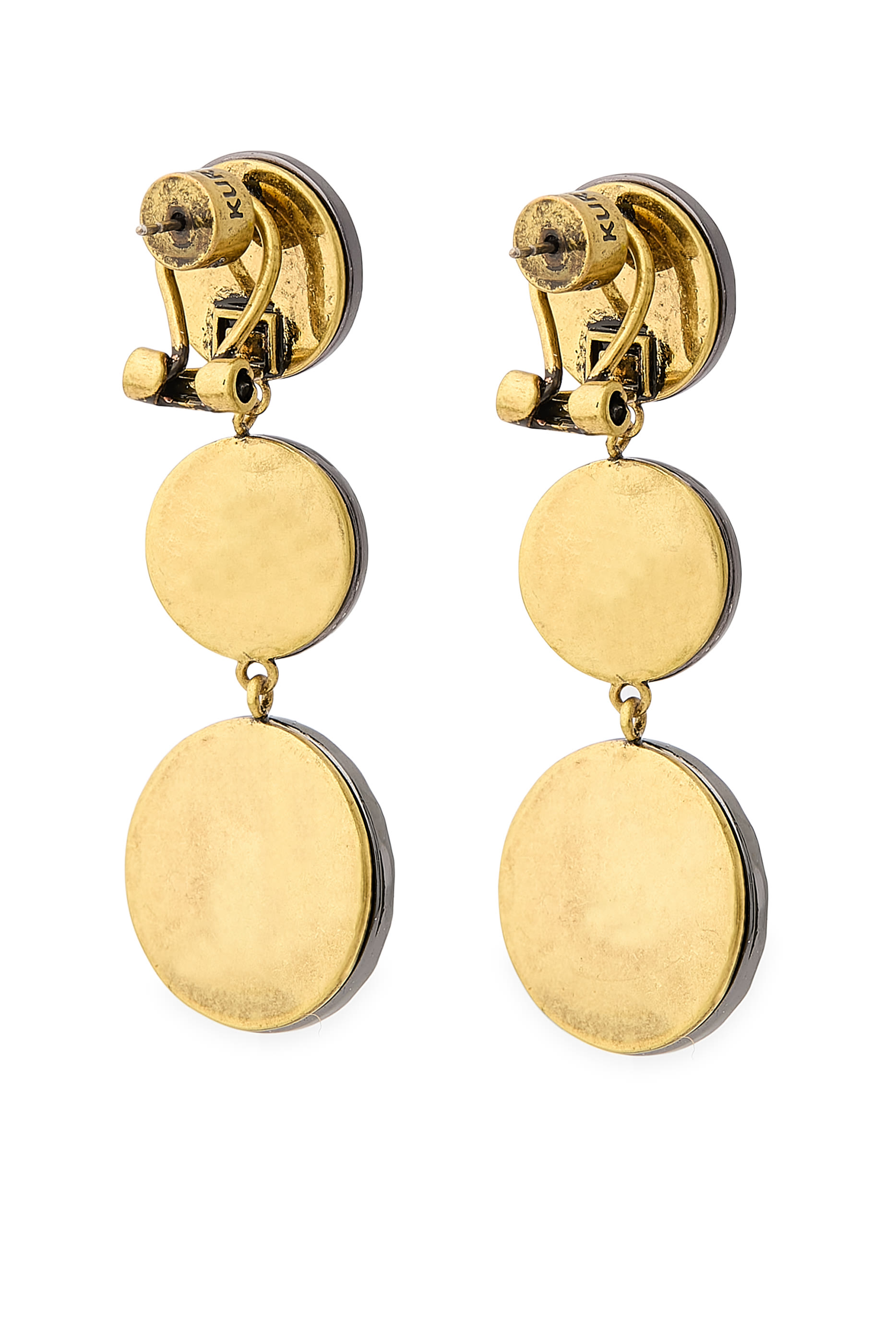 أقراط أوكتافيا متدلية مرصعة بالكريستال، نحاس