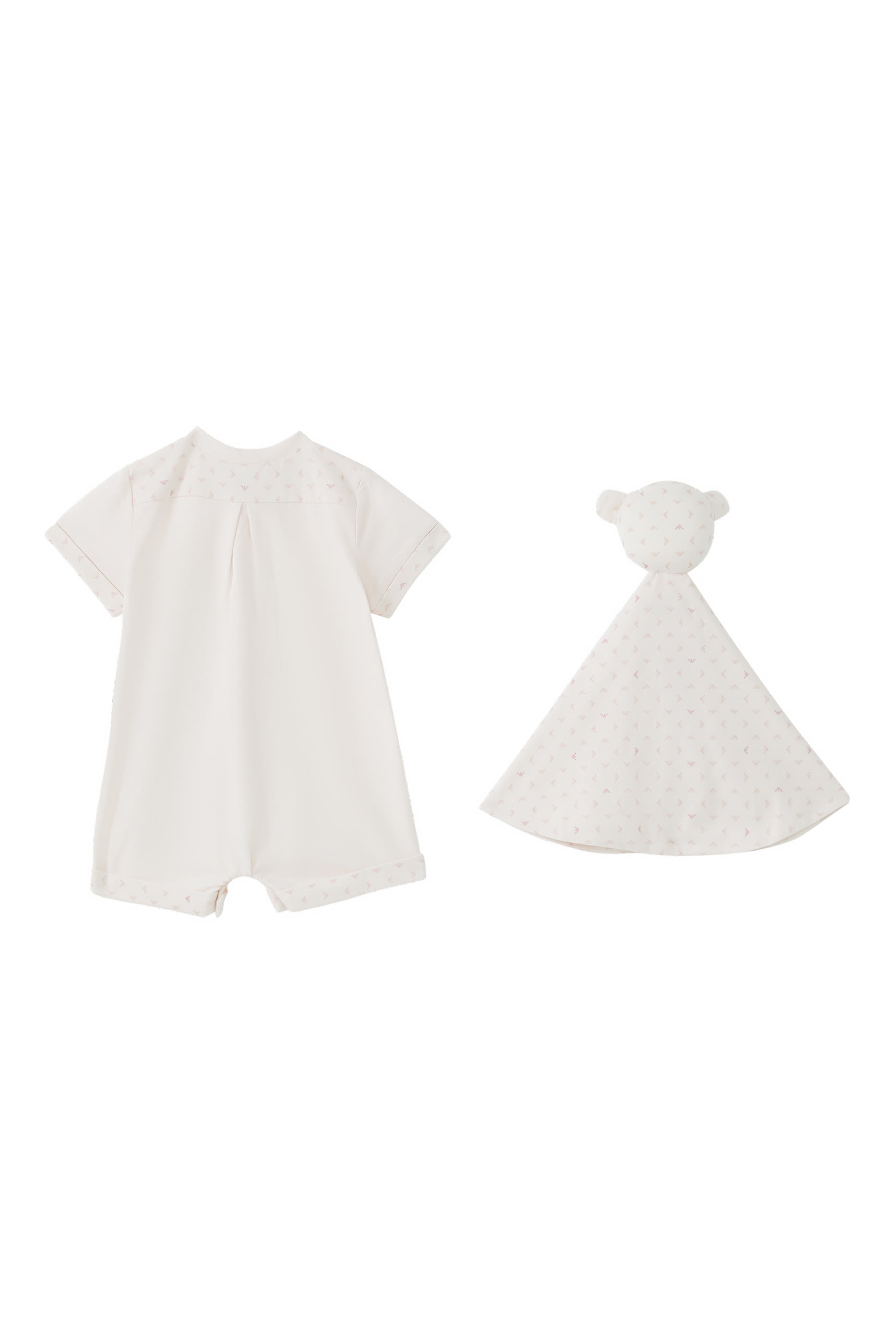 Eagle Logo Print Jumpsuit and Hat Set