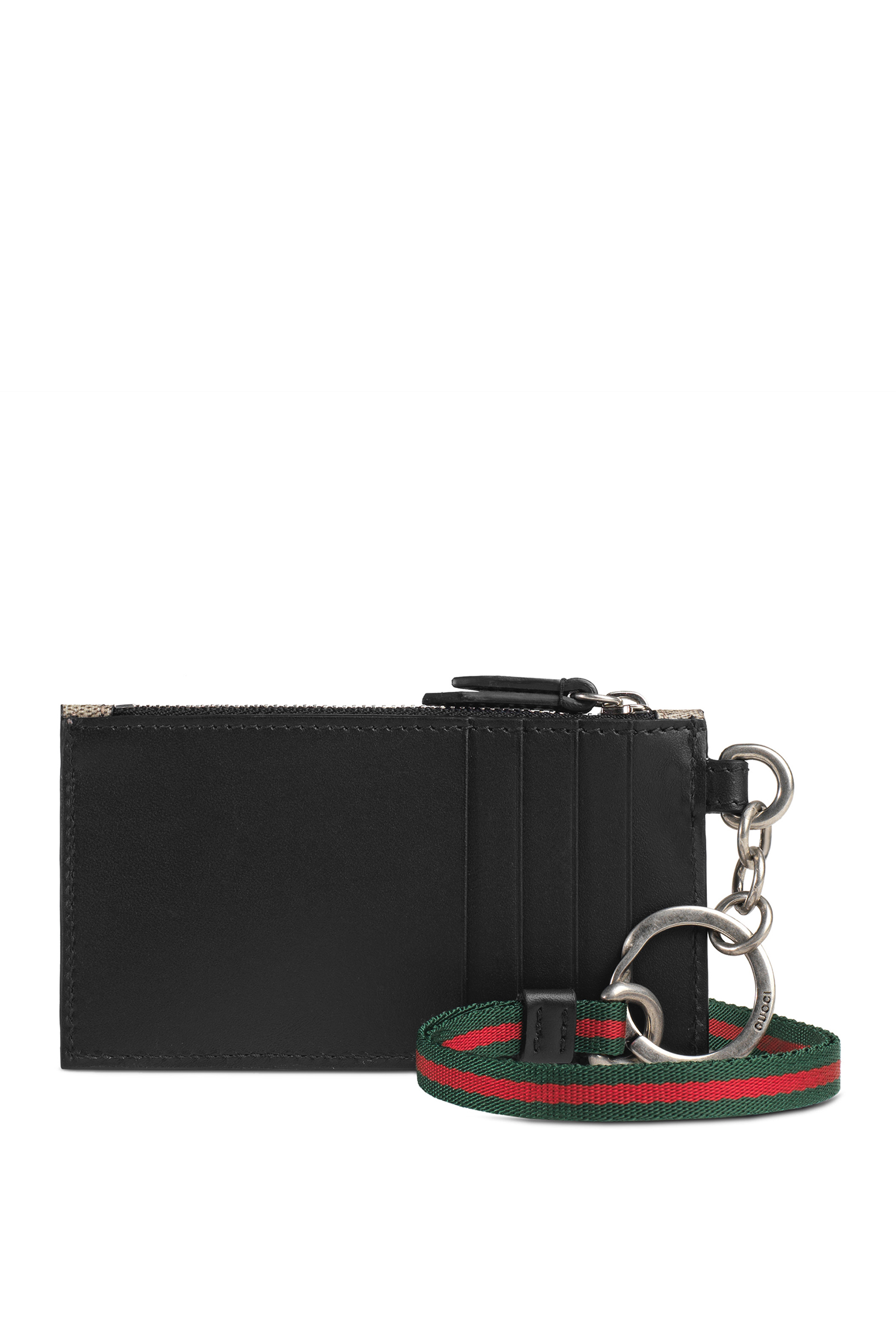 حافظة بطاقات سوبريم بحمالة مزينة بحرفي GG وطبعة أفعى