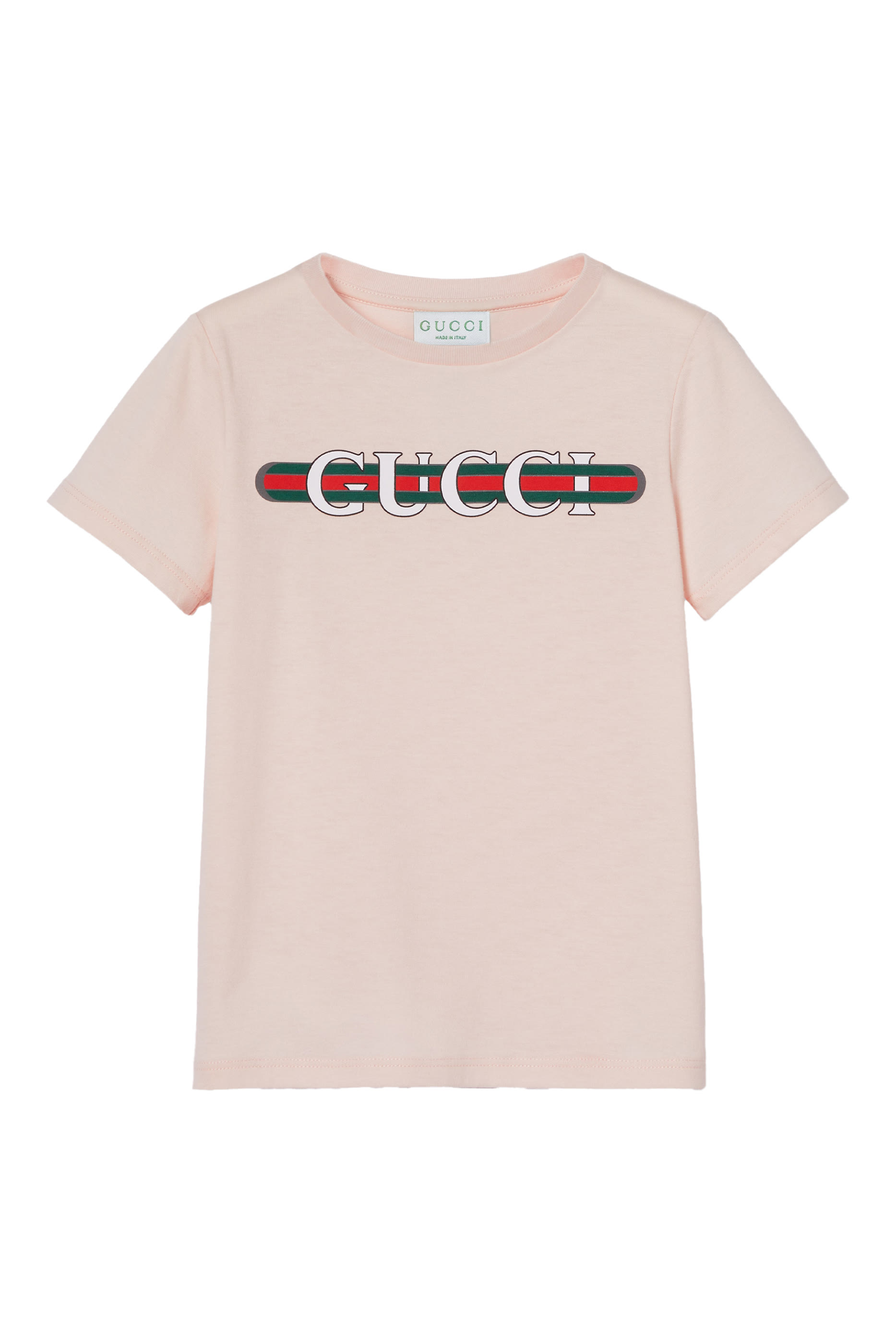 تيشيرت بطبعات شعار الماركة قطن للأطفال