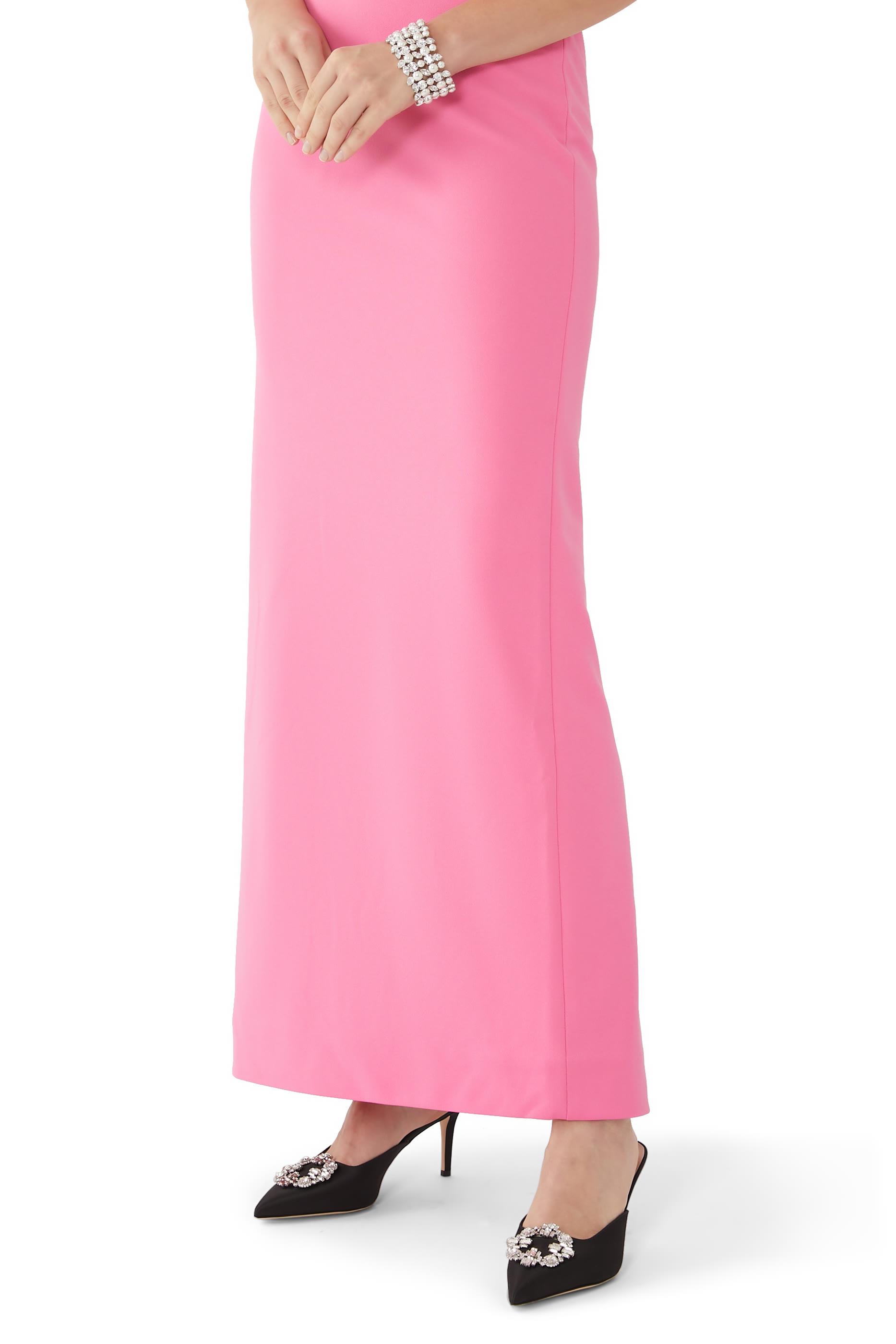 حذاء ليلى مفتوح من الخلف 70 مرصع ببروش ستان