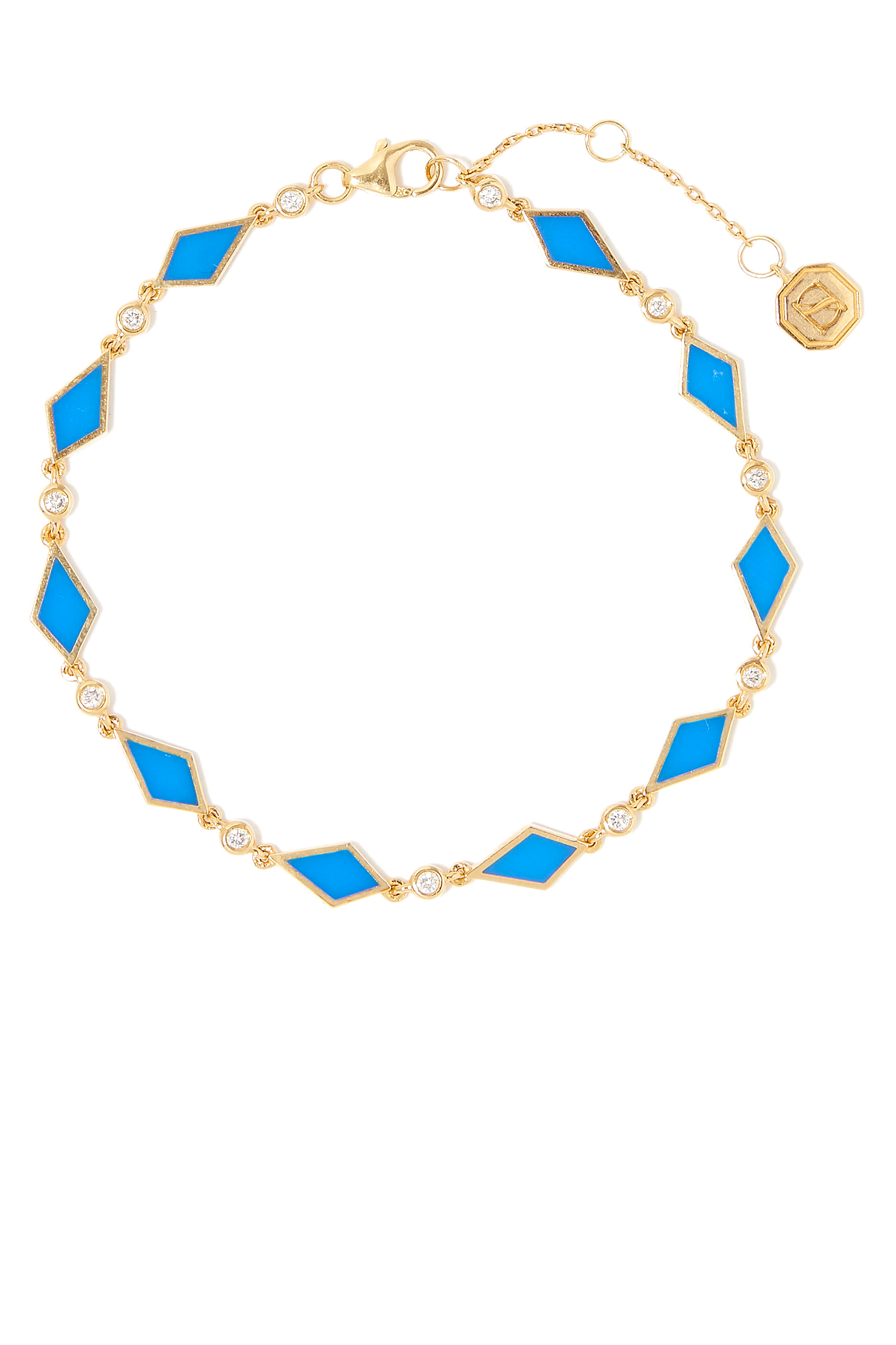 سوار موروكو موزاييك مرصعة بالماس ذهب أصفر عيار 18