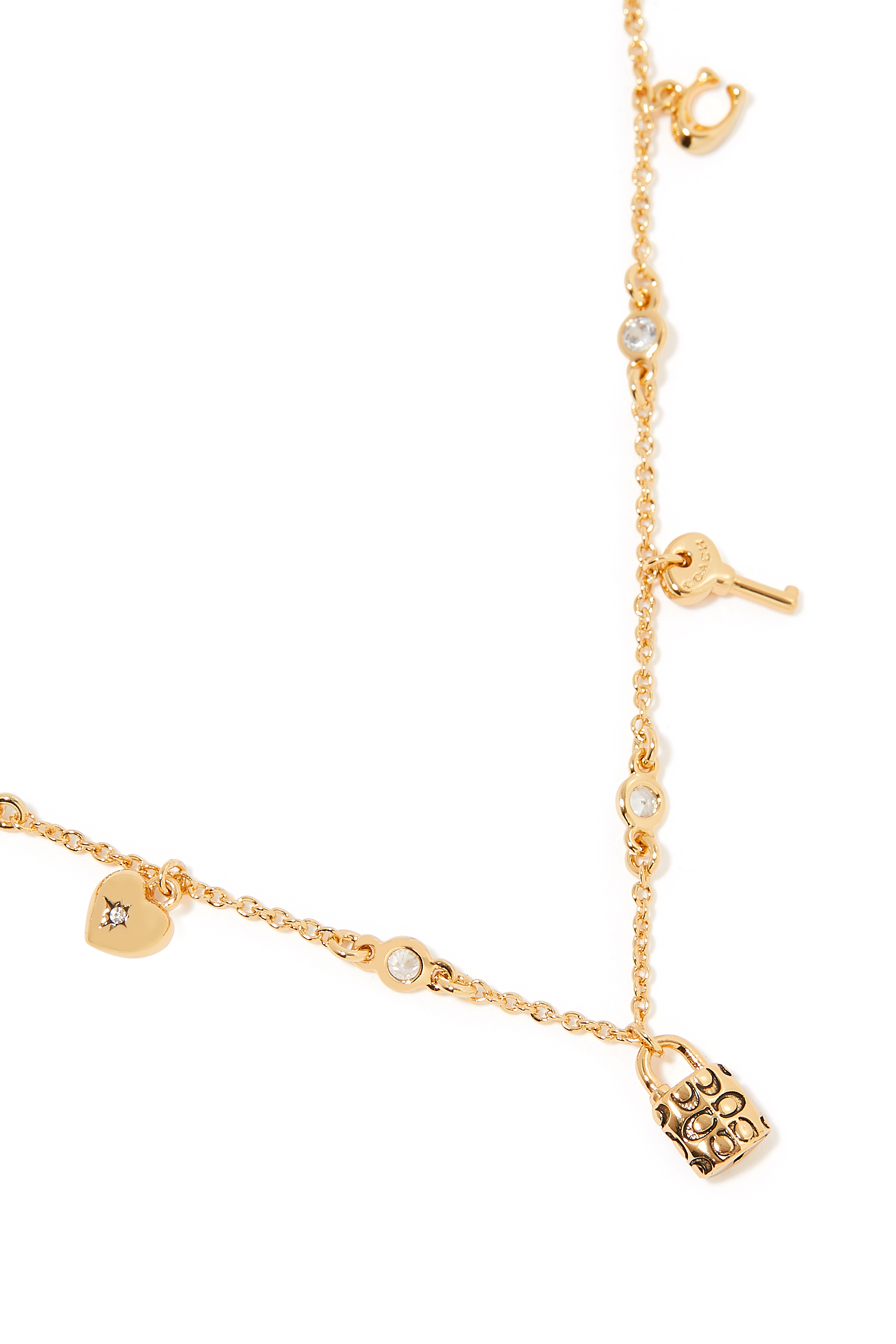 قلادة بحلي بشعار الماركة صغيرة