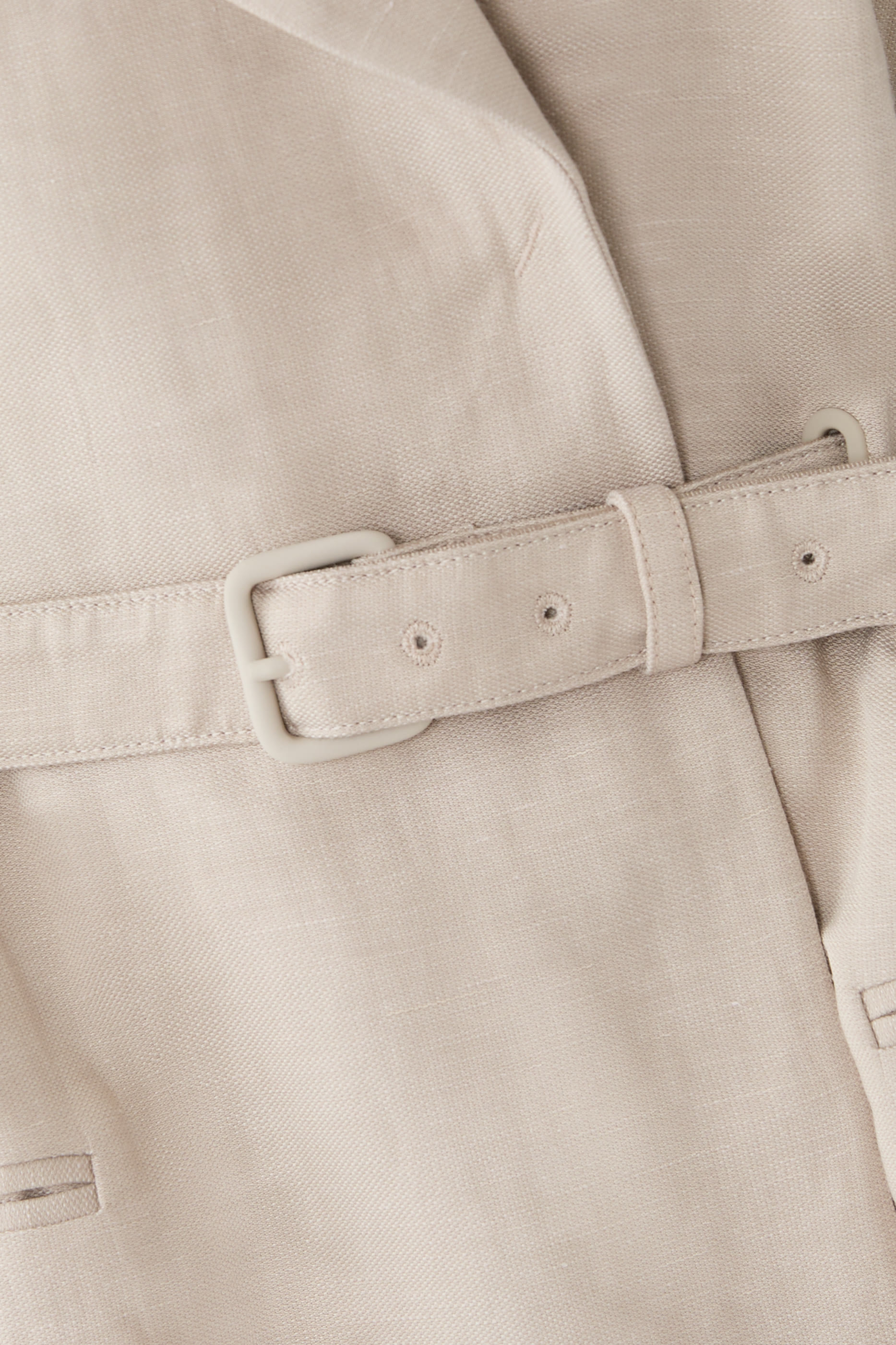 بليزر بحزام مزيج كتان