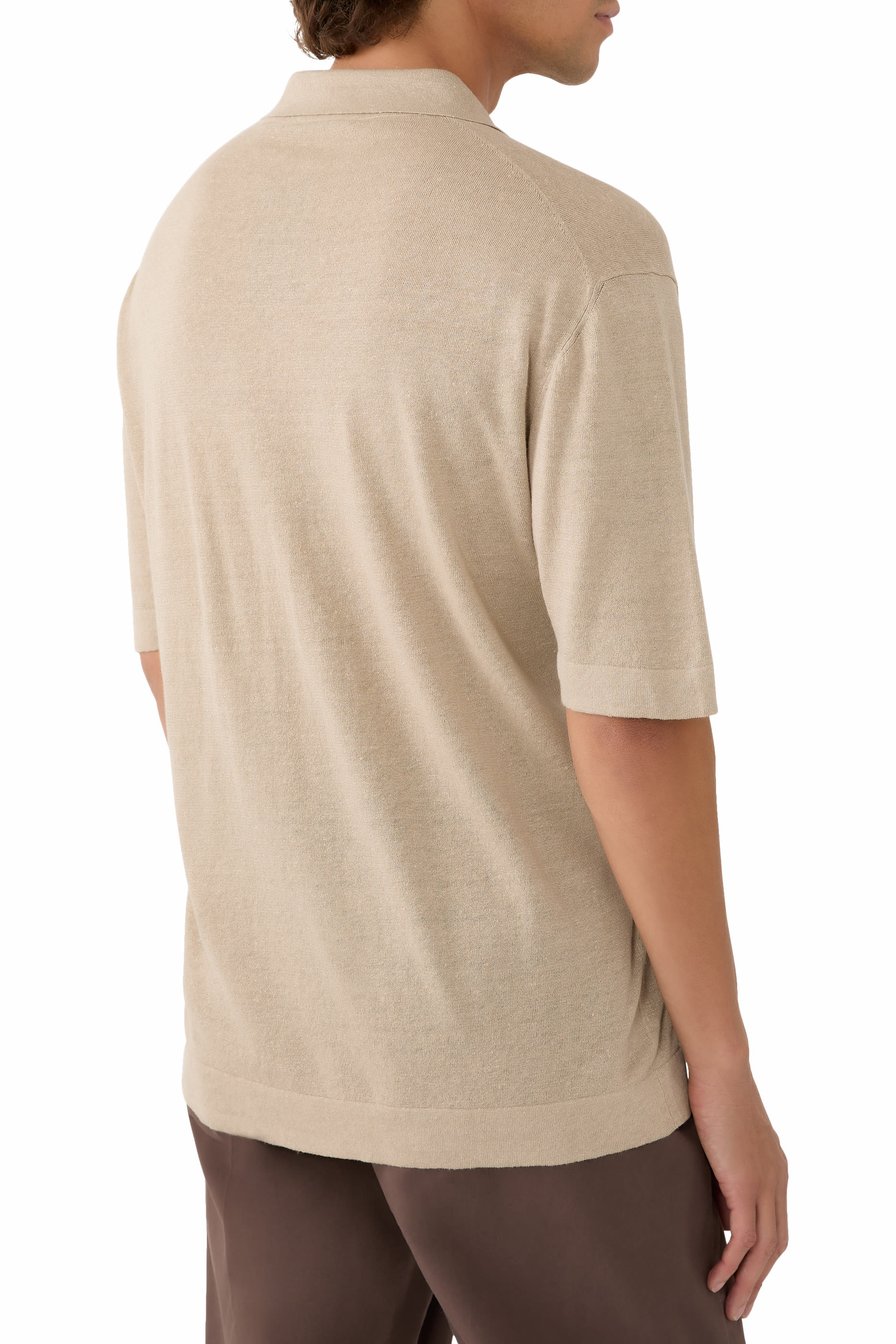 قميص زانون بقصة ضيقة قطن وكتان