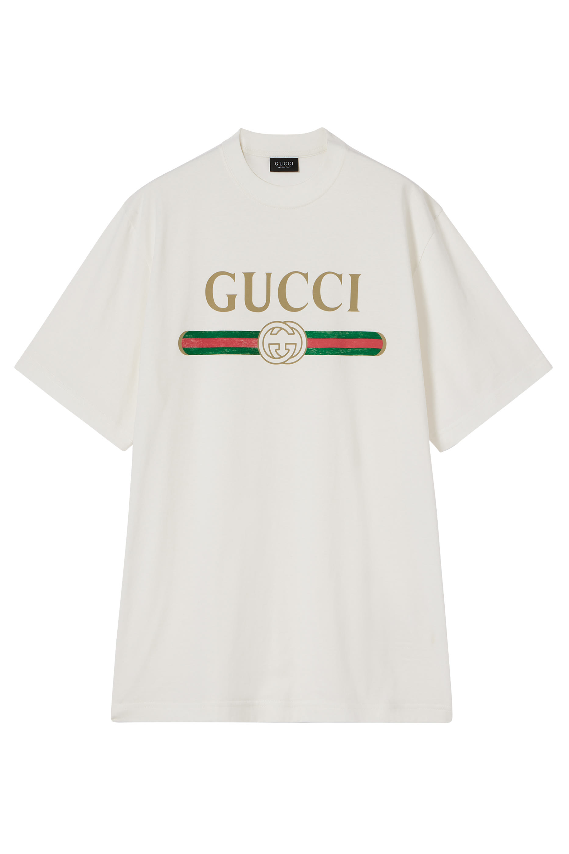 تيشيرت مزين بطبعة جيرسيه حرير مختلط